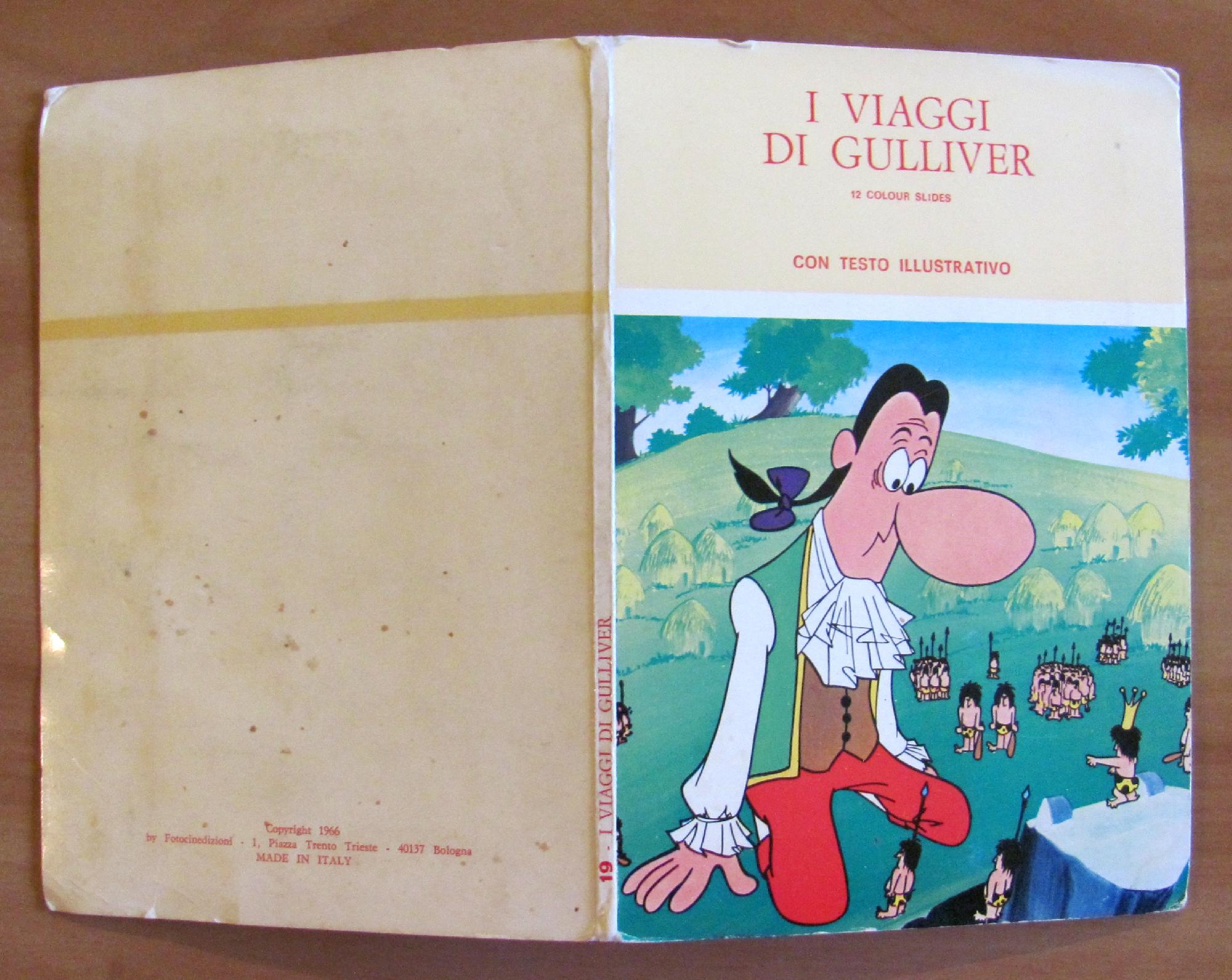 I VIAGGI DI GULLIVER con 12 Color Slides (Diapositive), 1966