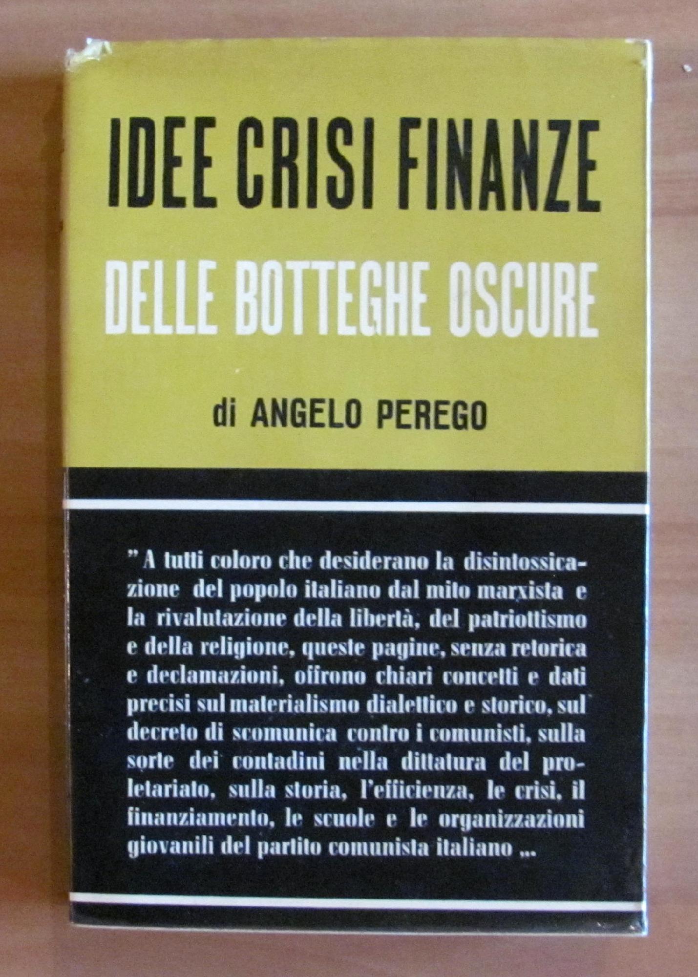 IDEE CRISI FINANZE DELLE BOTTEGHE OSCURE