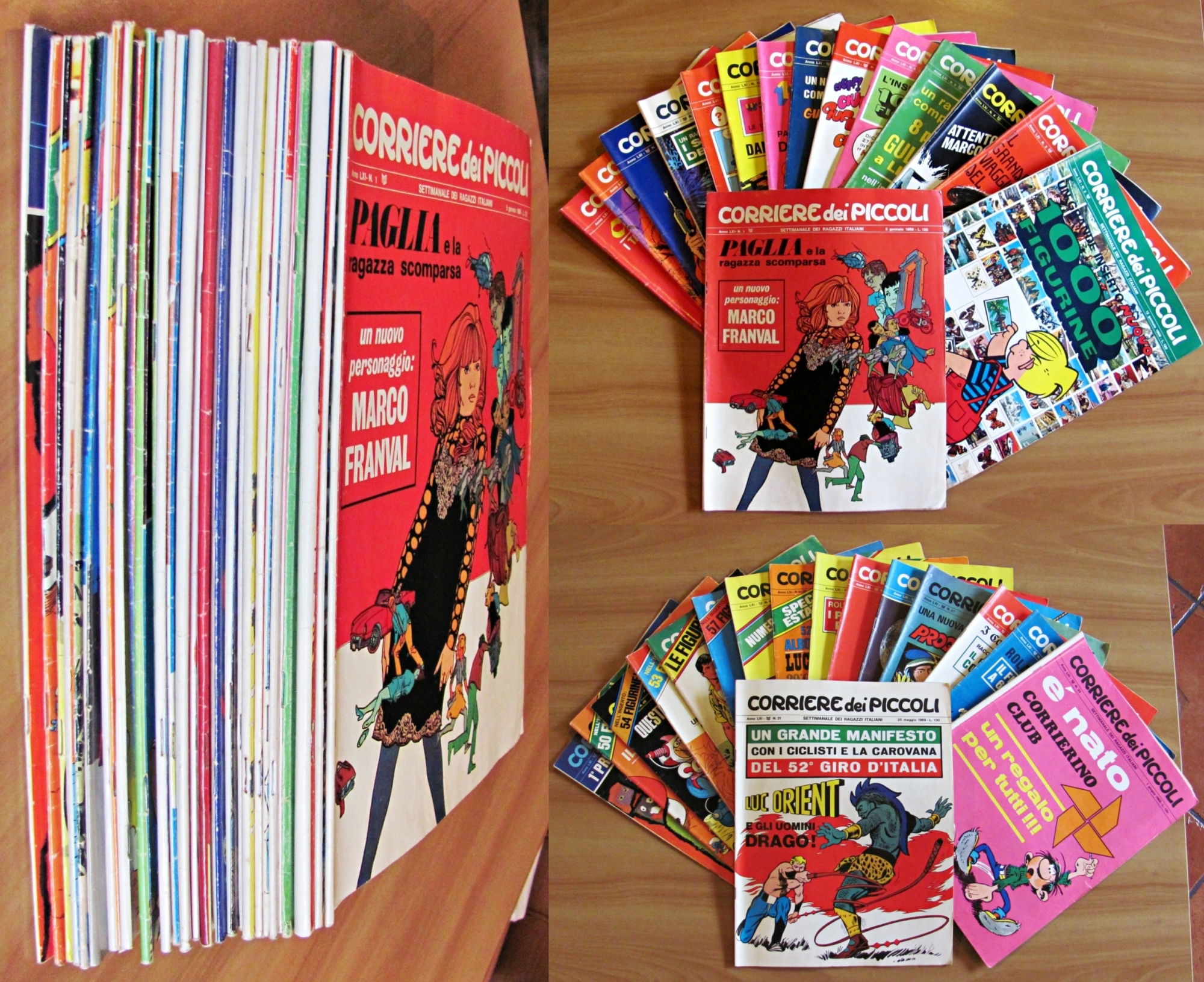 IL CORRIERE DEI PICCOLI, 1969 ANNATA Completa in Fascicoli sciolti …