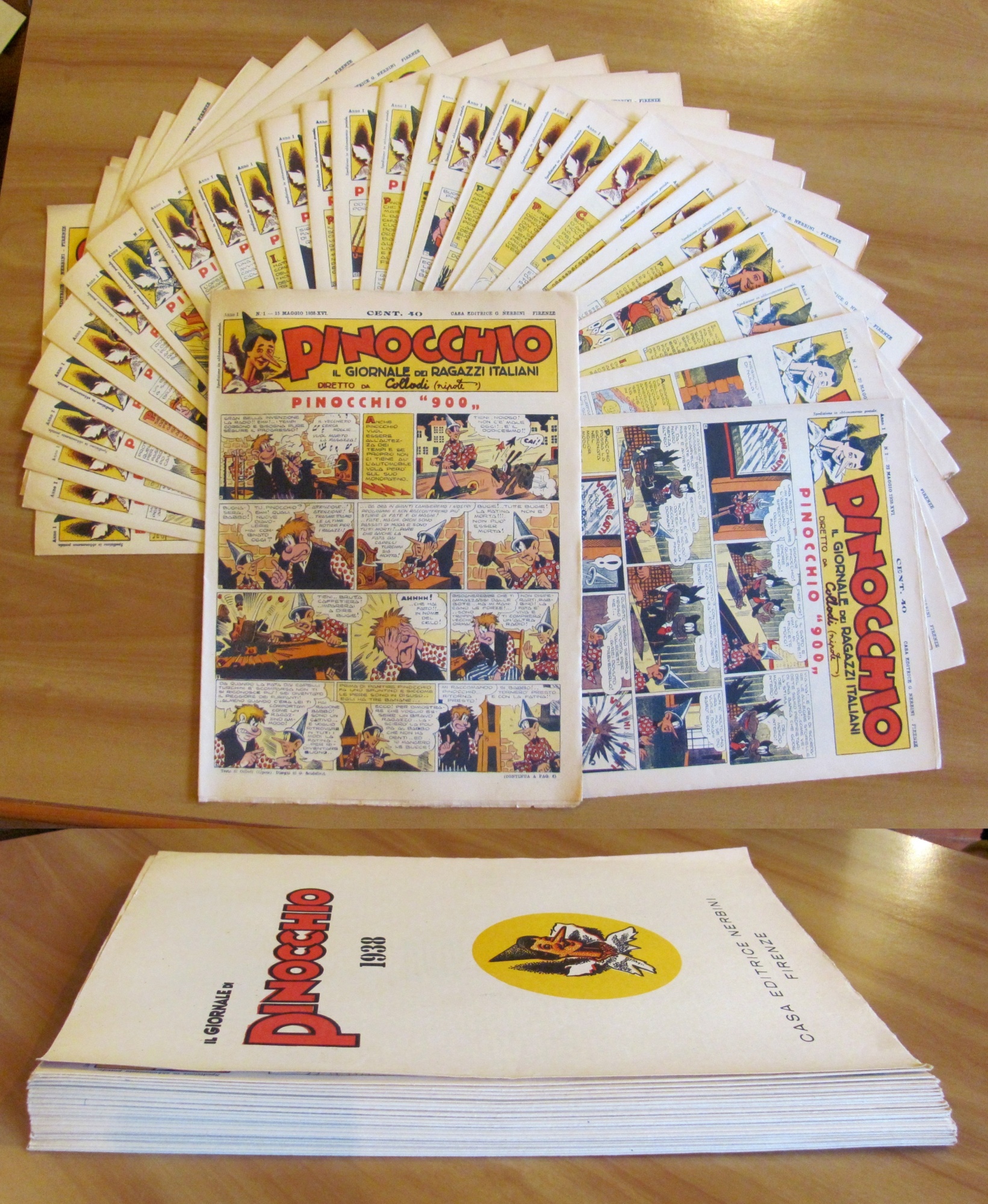 IL GIORNALE DI PINOCCHIO 1938 - ANASTATICA, 1980 COMPLETO 1/30 …