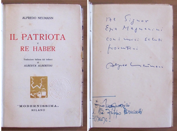 IL PATRIOTA E RE HABER con Dedica Autografa