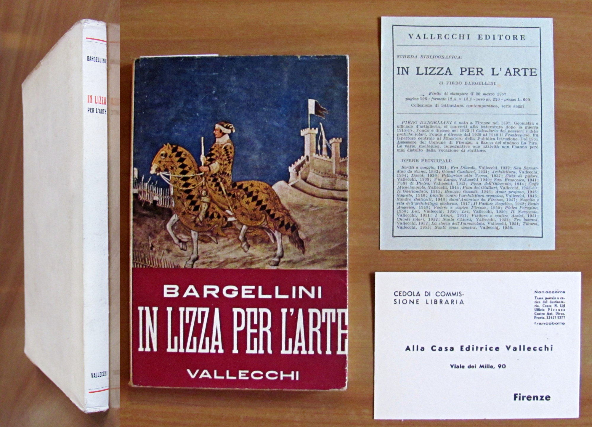 IN LIZZA PER L'ARTE, I ed. 1957 - Con Cedole …