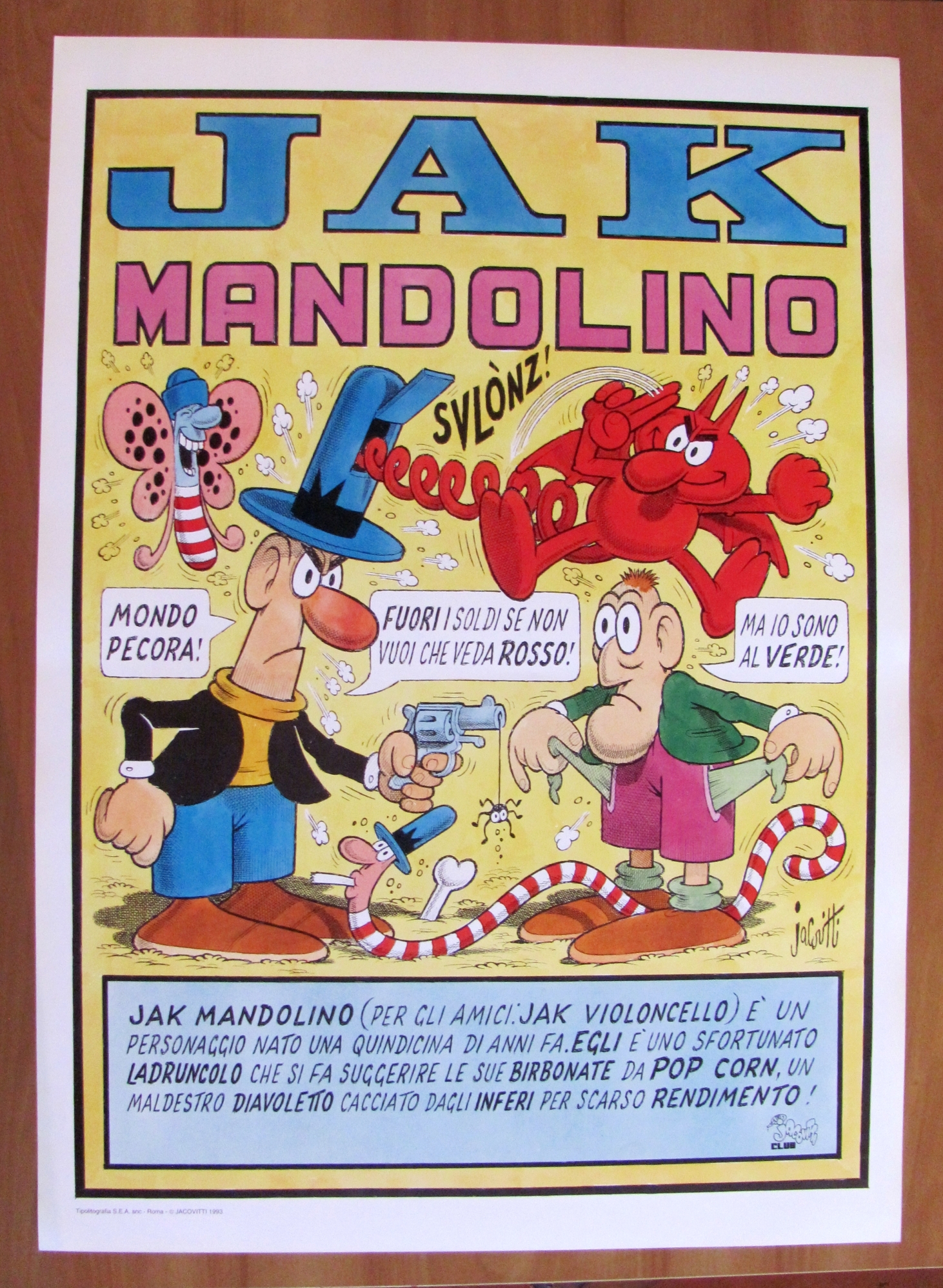 JACOVITTI - JAK MANDOLINO - 1993 - Manifesto 50x70