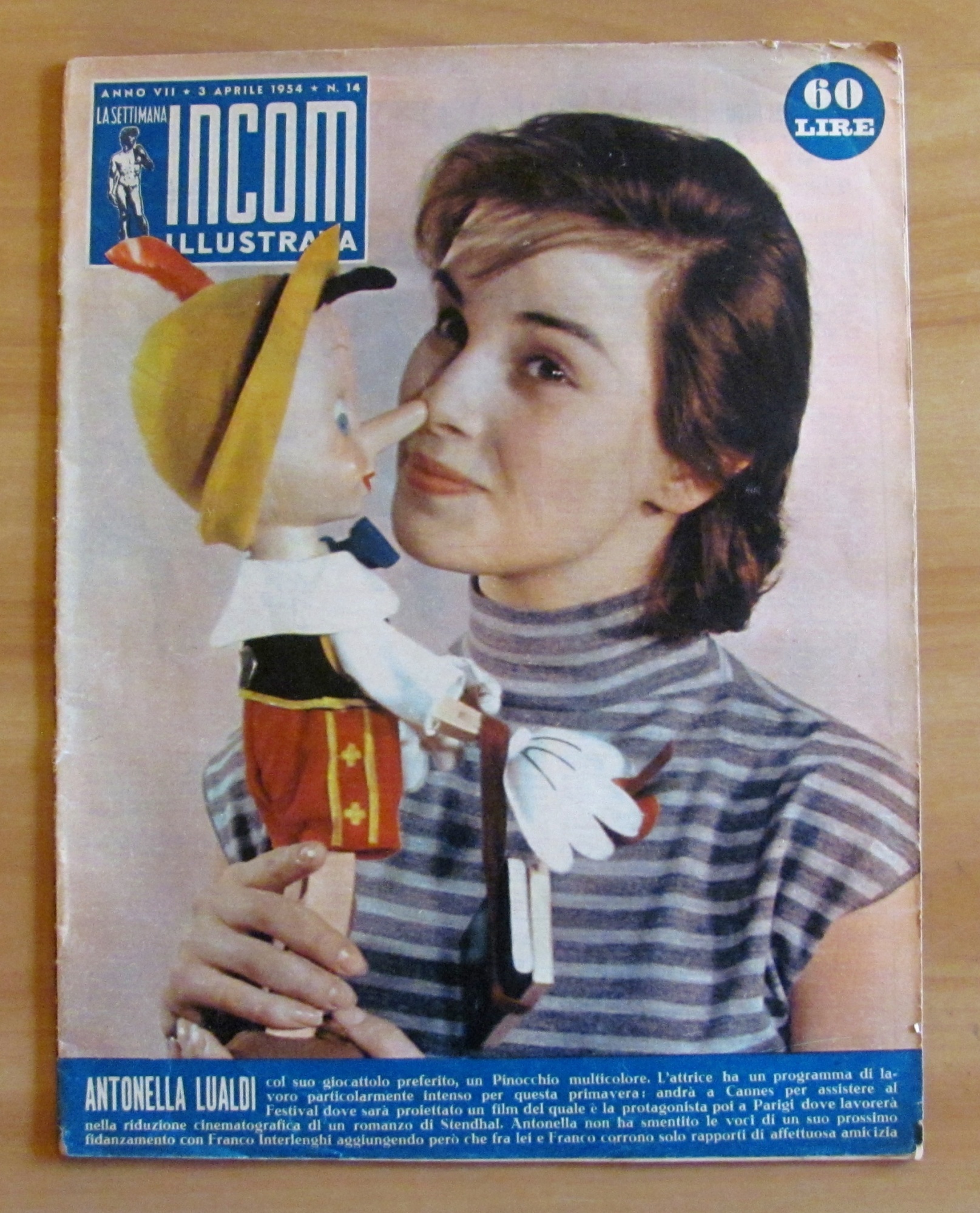 La Settimana INCOM Illustrata N.14, 1954 - ANTONELLA LUALDI preferisce …