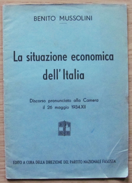 LA SITUAZIONE ECONOMICA DELL'ITALIA