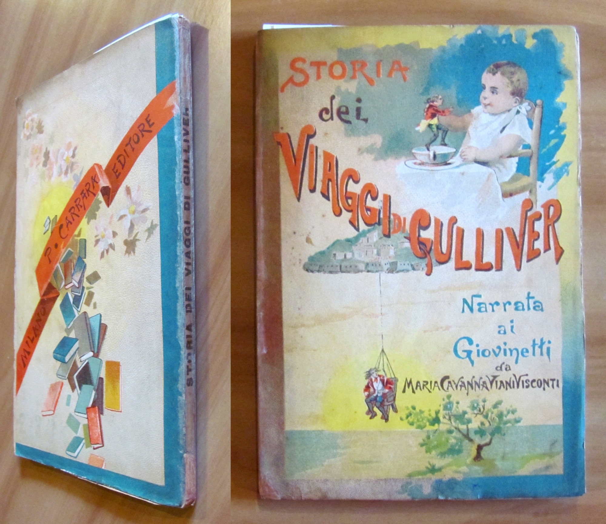 LA STORIA DEI VIAGGI DI GULLIVER, 1890 con Cromolitografie - …