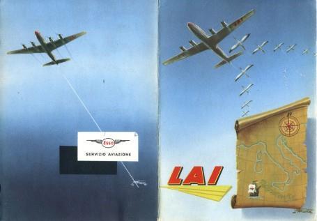 Lai Linee Aeree Italiane E Servizio Aviazione Esso Con Cartina …