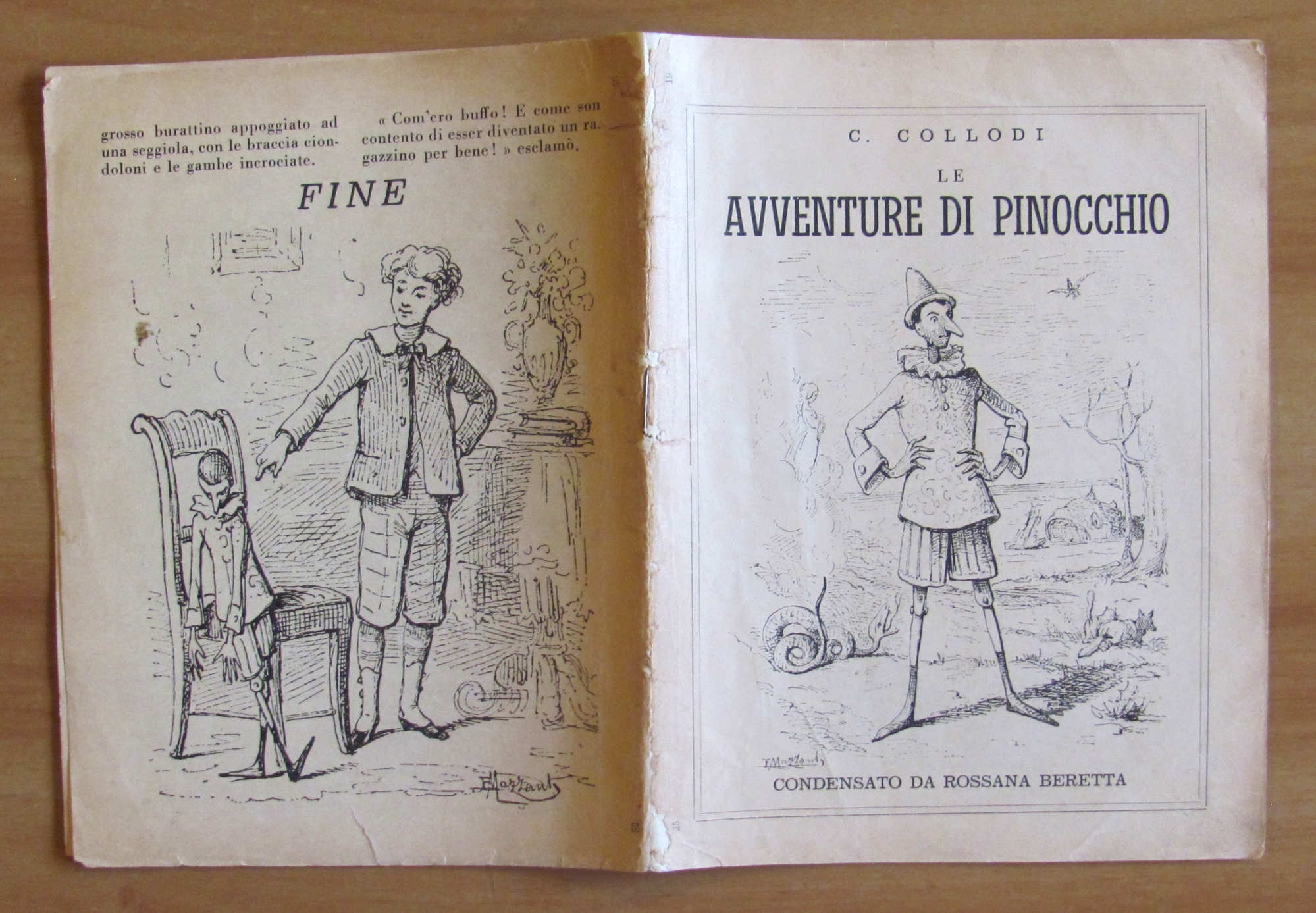 LE AVVENTURE DI PINOCCHIO, anni '40 - ill. MAZZANTI