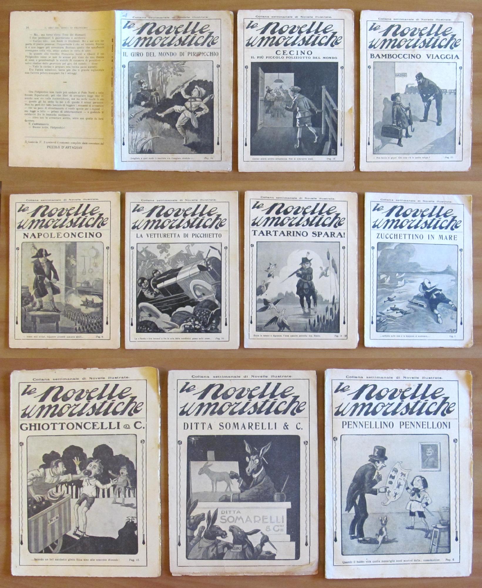 LE NOVELLE UMORISTICHE - LOTTO di 10 FASCICOLI Sfusi
