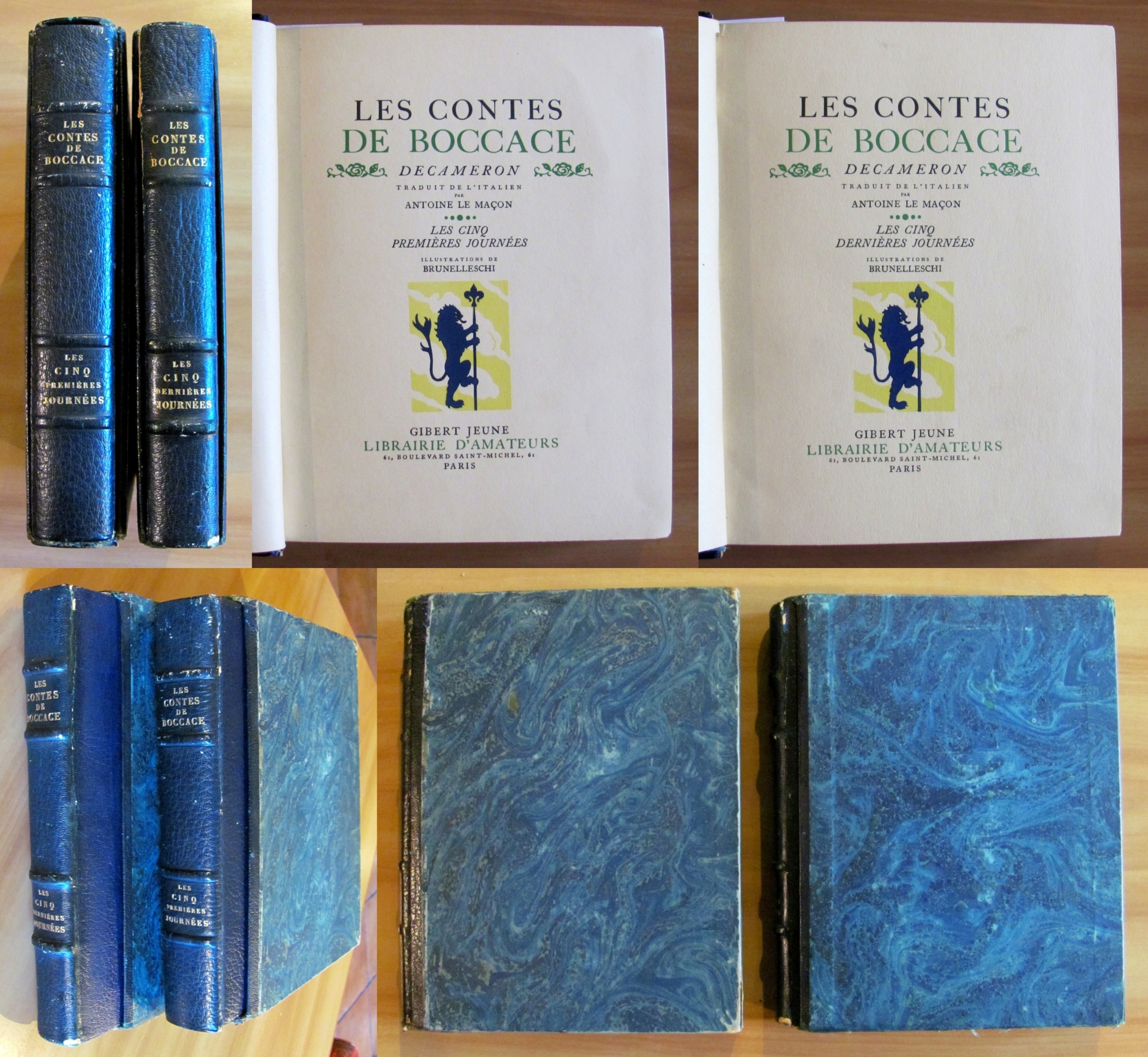 LES CONTES DE BOCCACE - DECAMERON in 2 Volumi in …