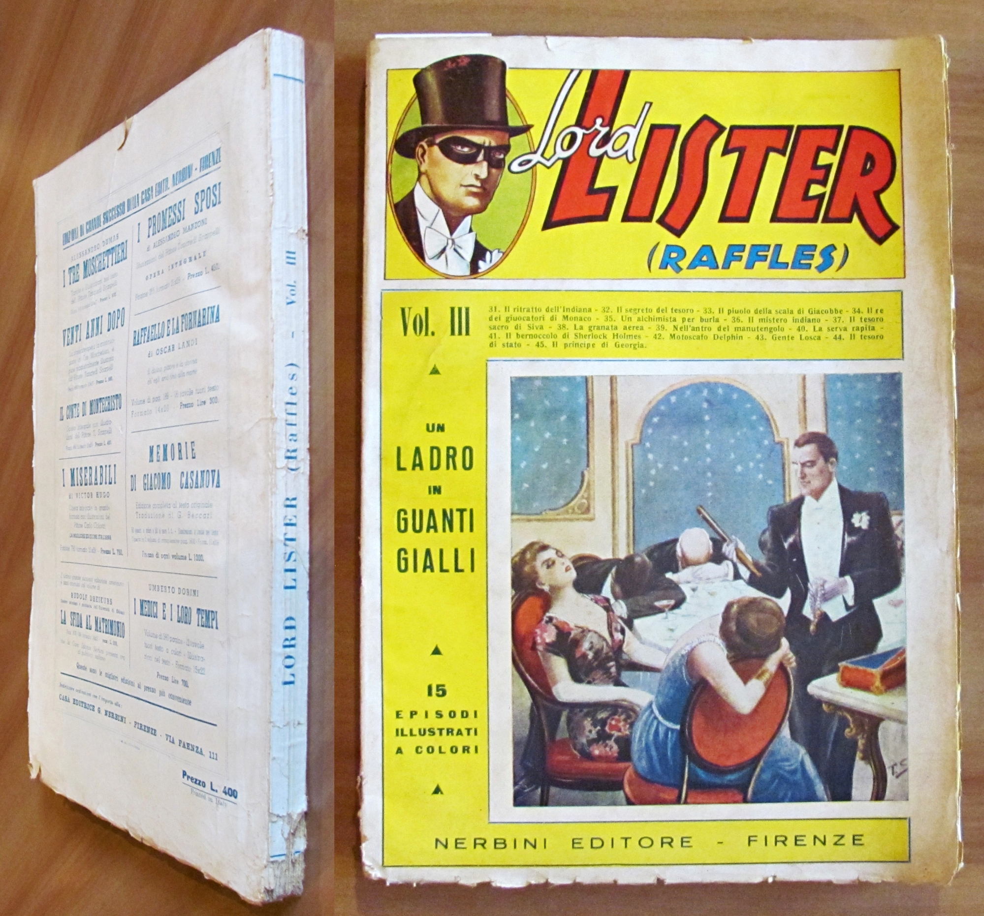 LORD LISTER (RAFFLES) Vol. III - Dal N.31 al N.45