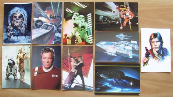 Lotto 10 Cartoline Star Wars E Star Trek