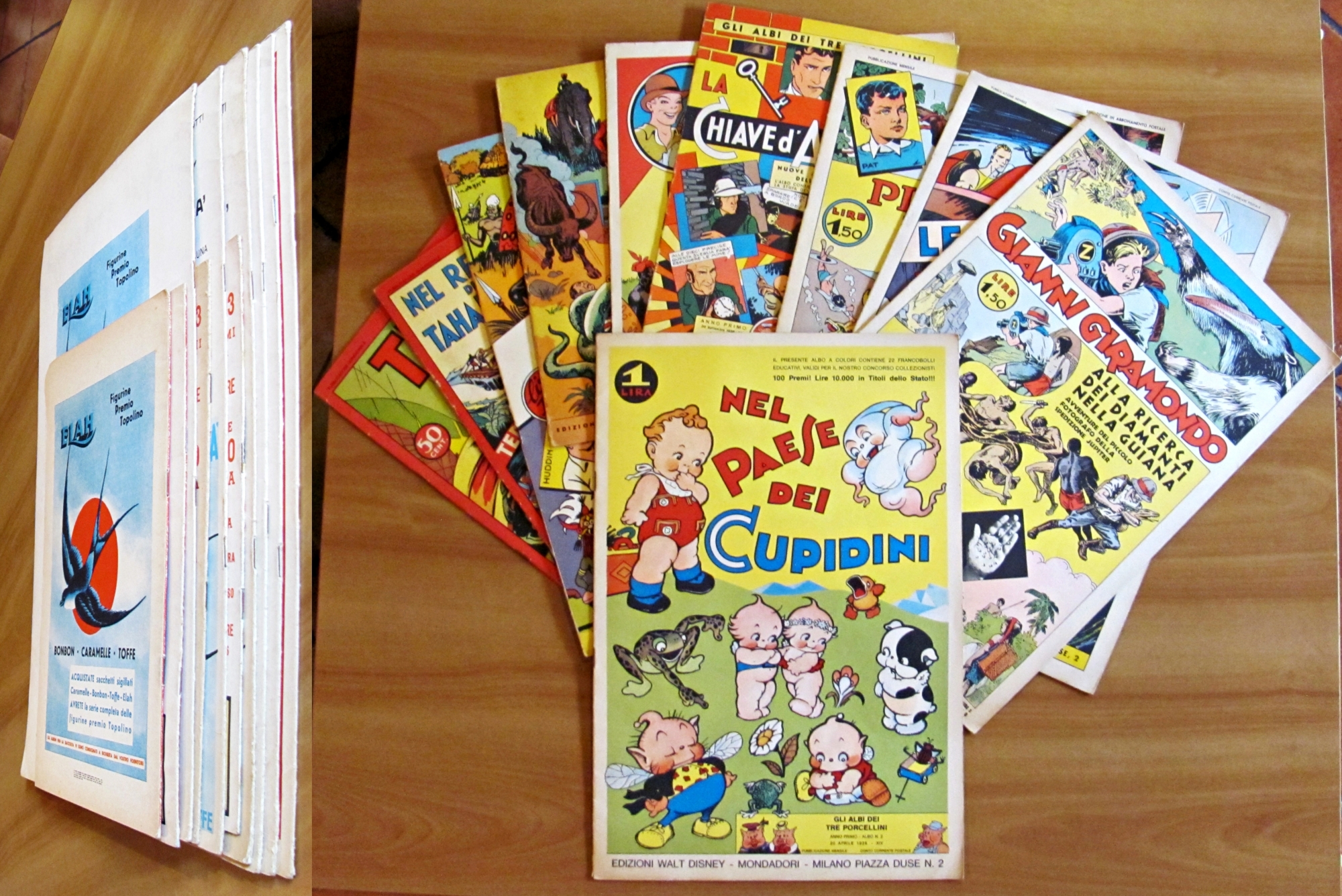 Lotto 10 fumetti - GLI ALBI DEI TRE PORCELLINI, Anastatica …