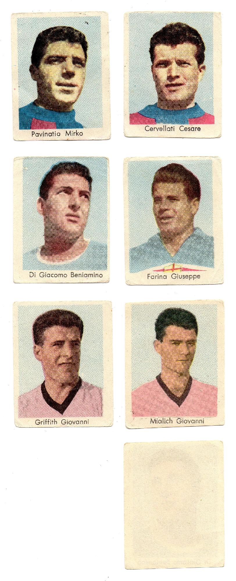 Lotto 6 FIGURINE CALCIATORI SPORT NAPOLI 1956-57- OTTIME