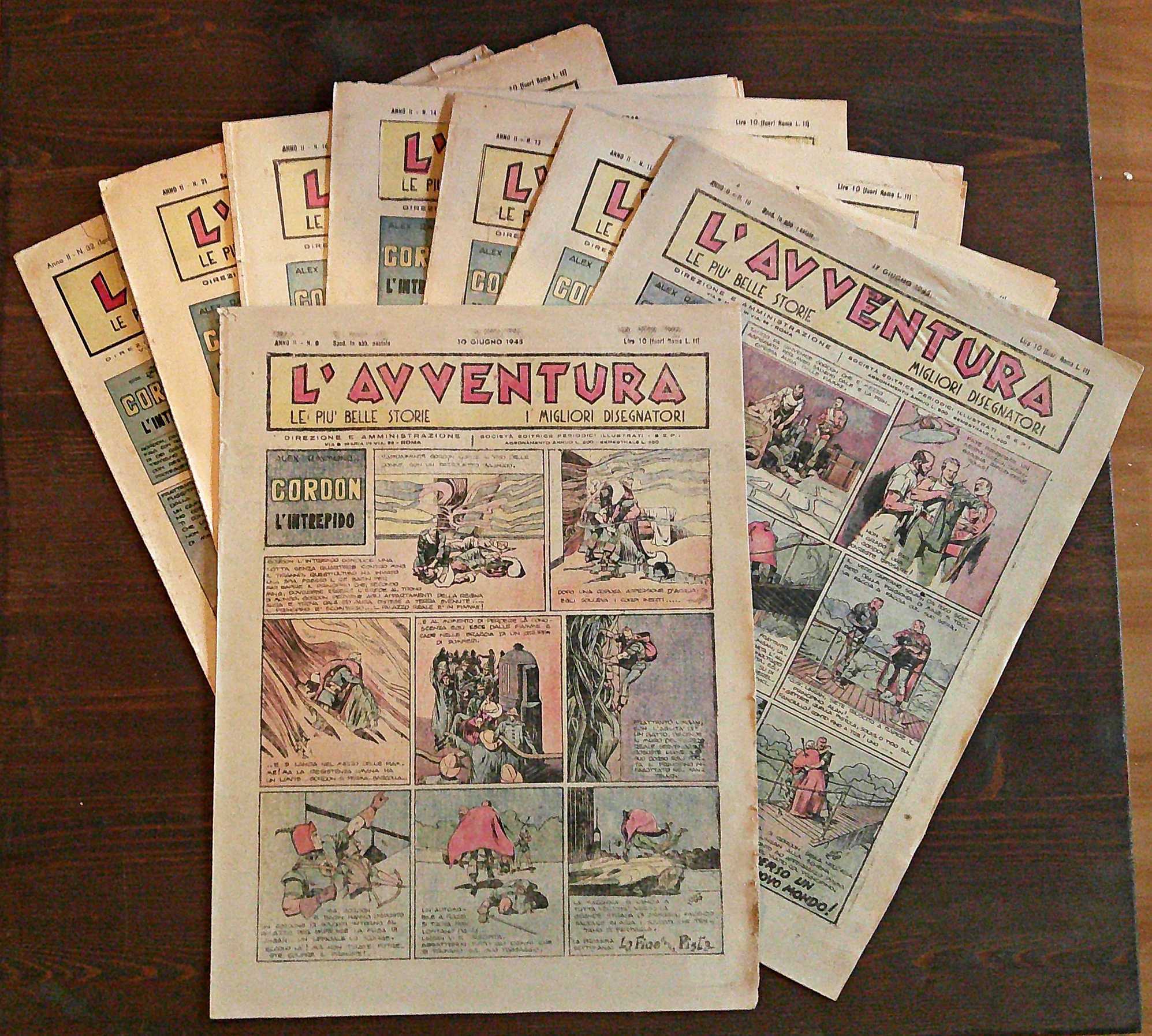 Lotto 8 Fascicoli L'AVVENTURA N.9/32, 1945