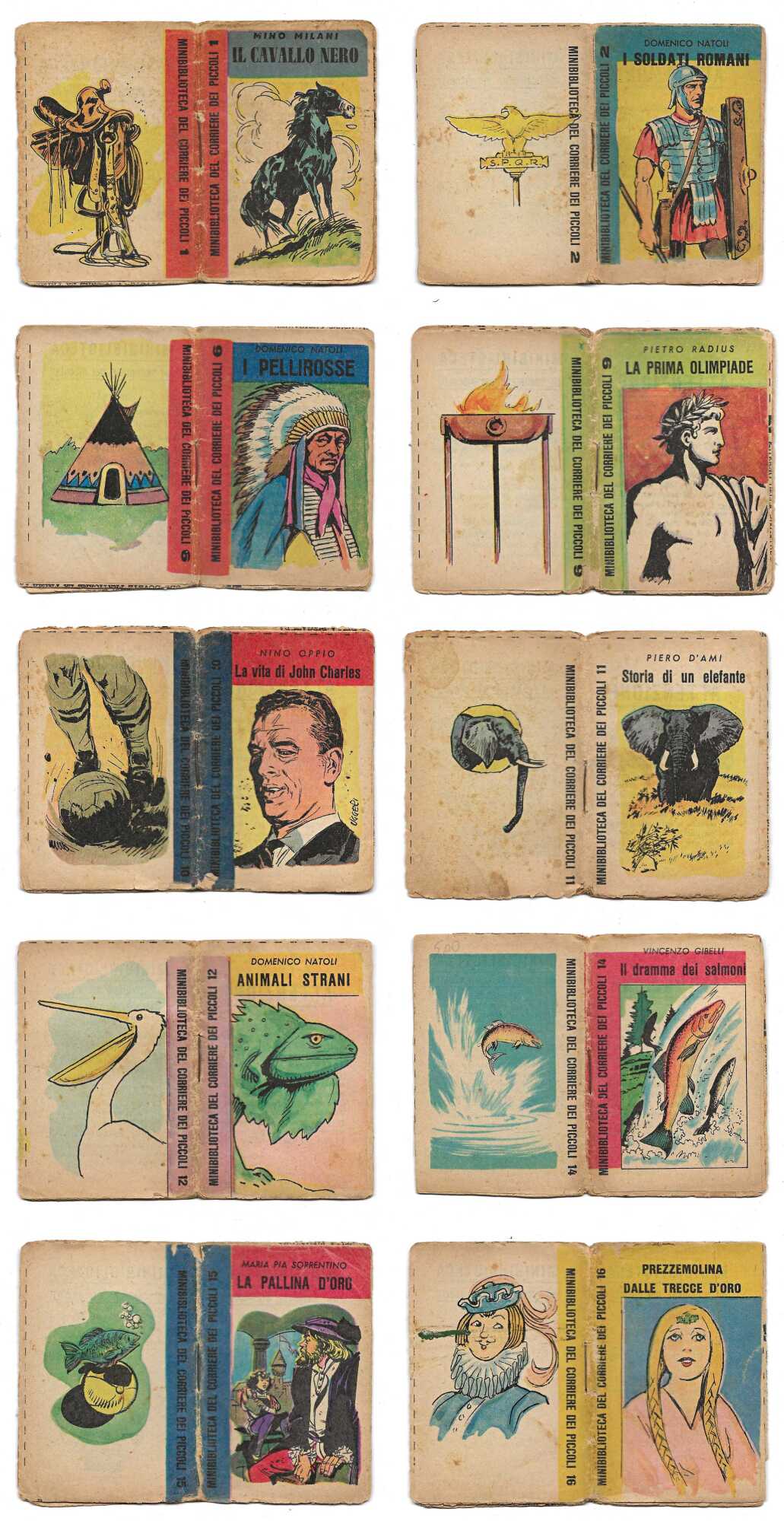 Lotto di 10 Libretti MINIBIBLIOTECA DEL CORRIERE DEI PICCOLI - …