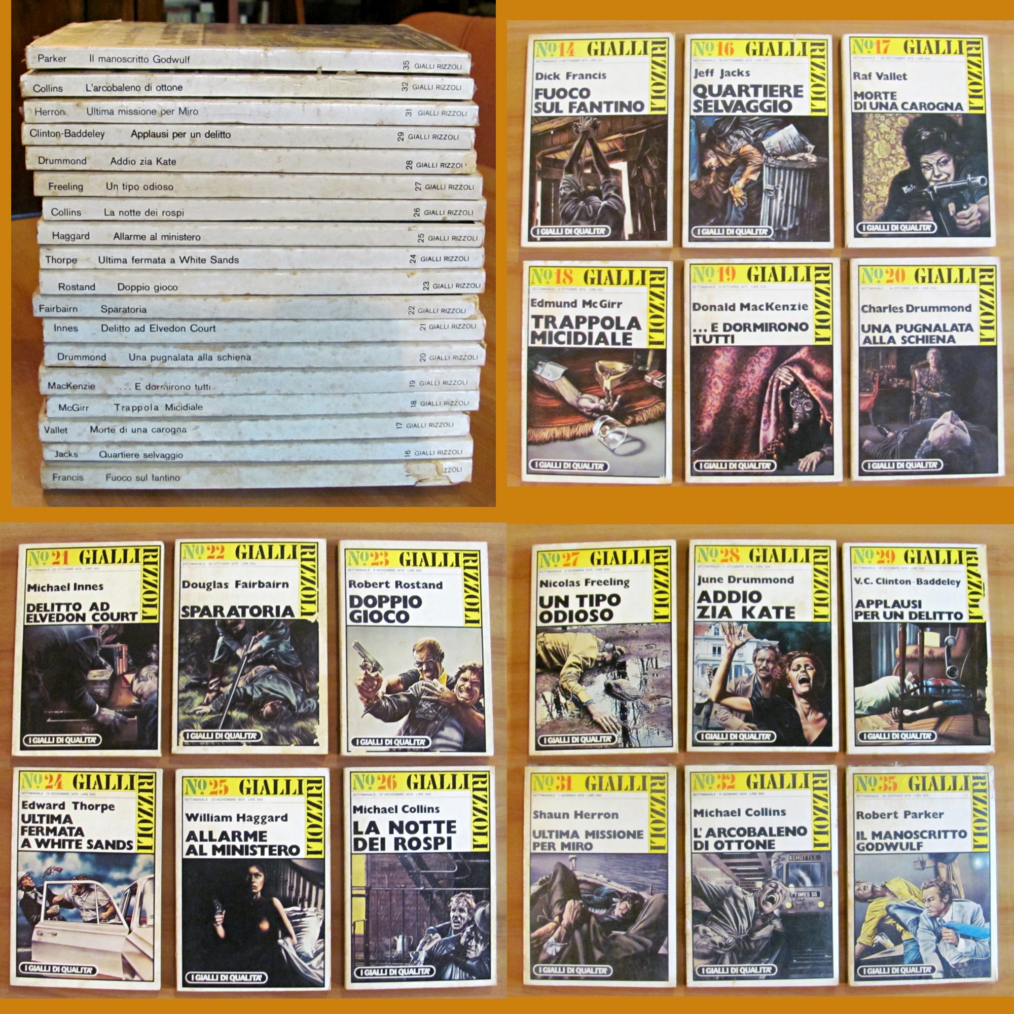 Lotto di 18 numeri I GIALLI DI QUALITA'