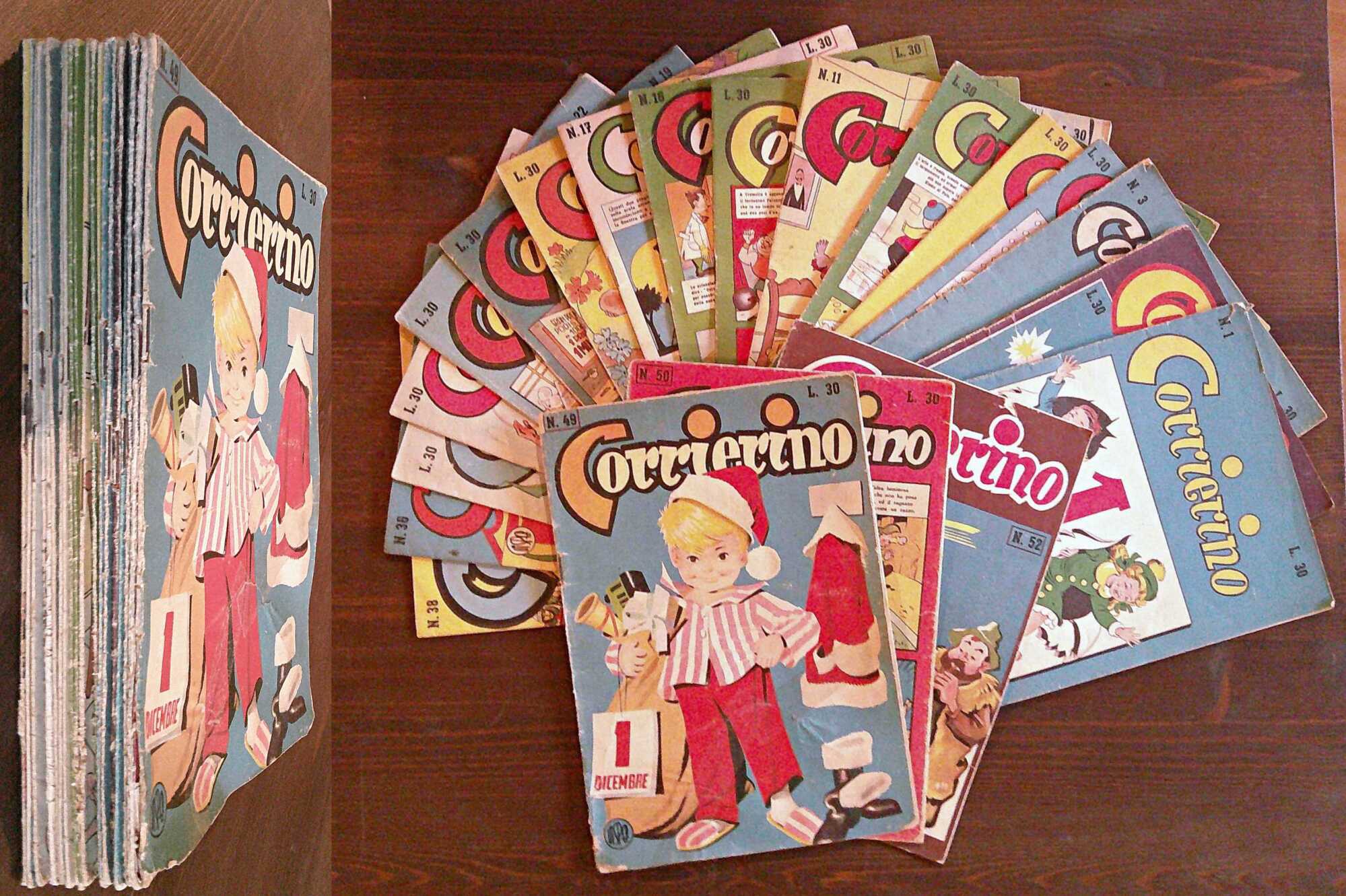 Lotto di 20 Albi CORRIERINO, 1954/55 con La storia di …