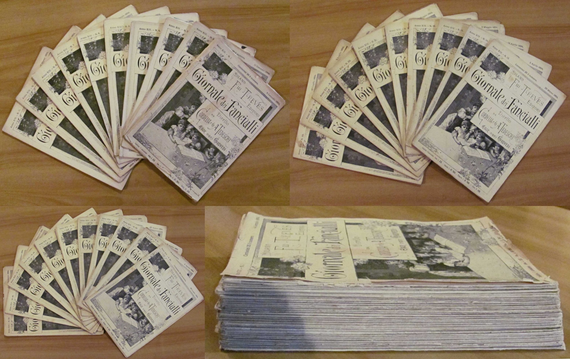 Lotto di 31 Fascicoli GIORNALE DEI FANCIULLI dal N.1/52, 1894 …