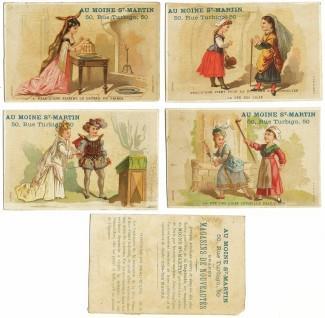 Lotto Di 4 Figurine Pubblicitarie Cromolitografiche. Histoire De Peau-D'Ane