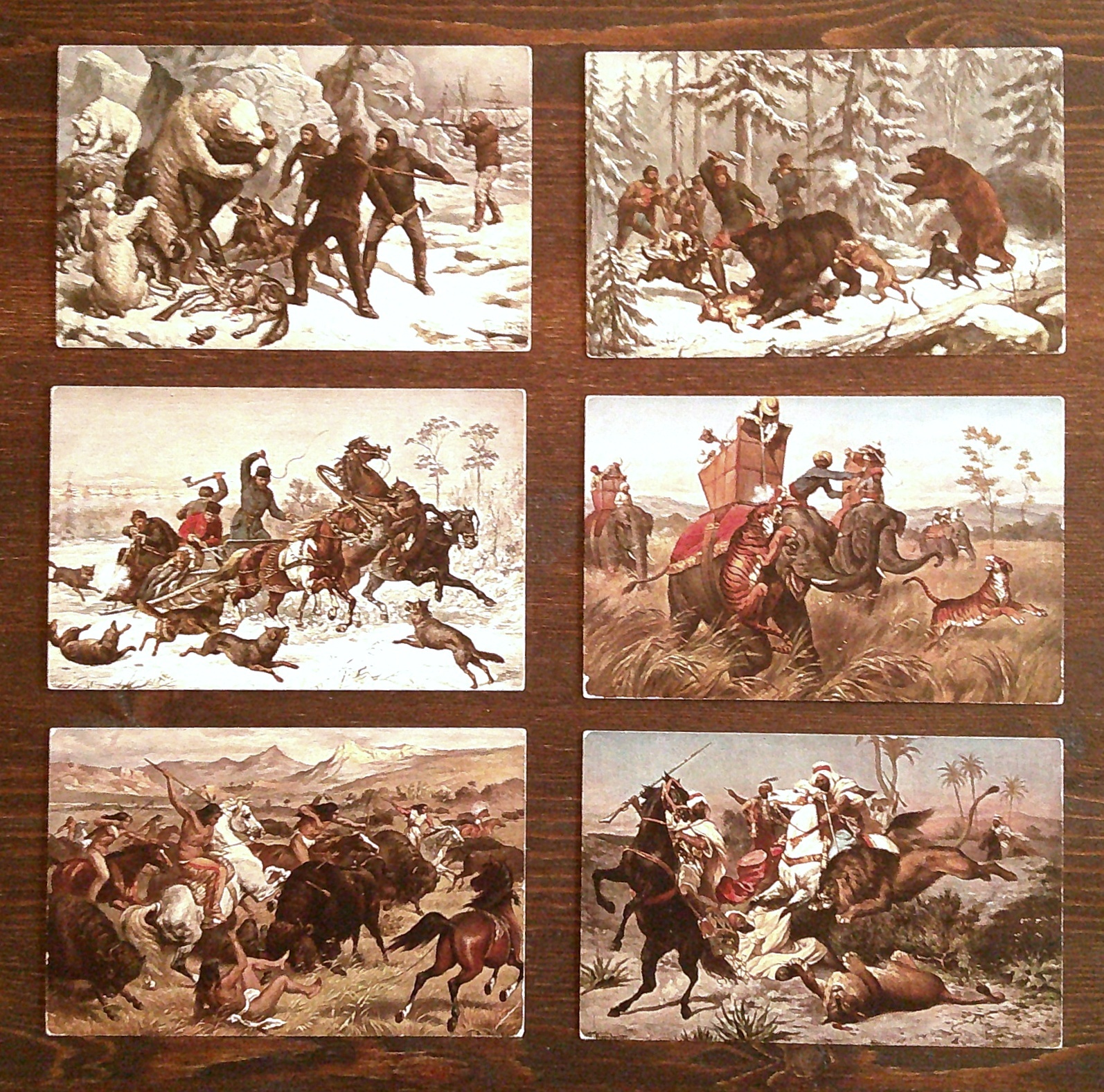 Lotto di 6 Cartoline LA CACCIA, 1910 ca. - Serie …