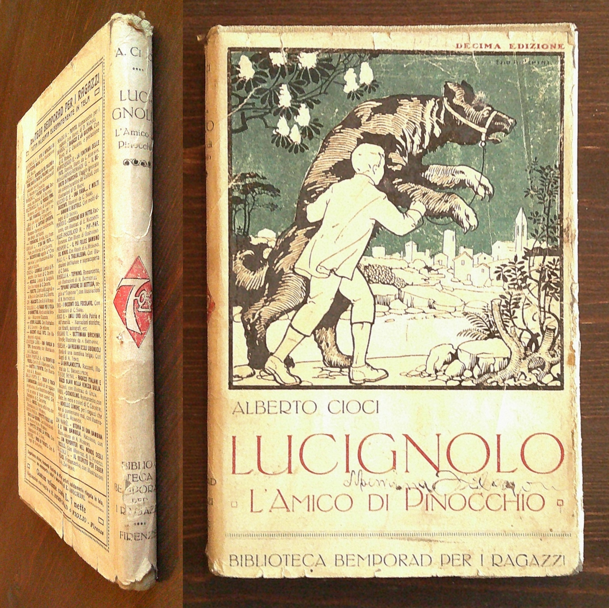 LUCIGNOLO L'AMICO DI PINOCCHIO - Bibl. Bemporad per i Ragazzi, …