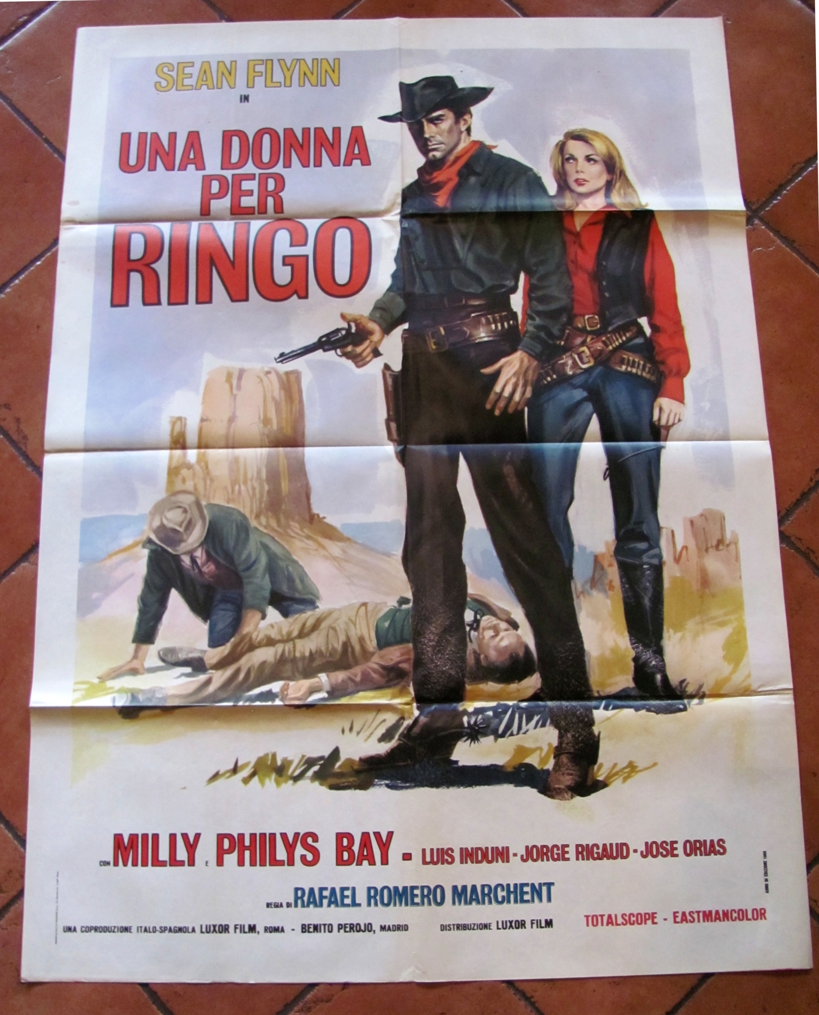 Manifesto Cinema UNA DONNA PER RINGO - Sean Flynn, Milly, …