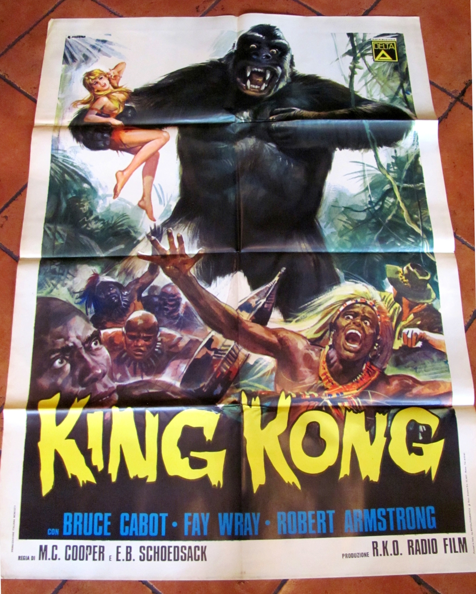 Manifesto KING KONG di R. CASARO - Distribuz. DELTA R-1973 …