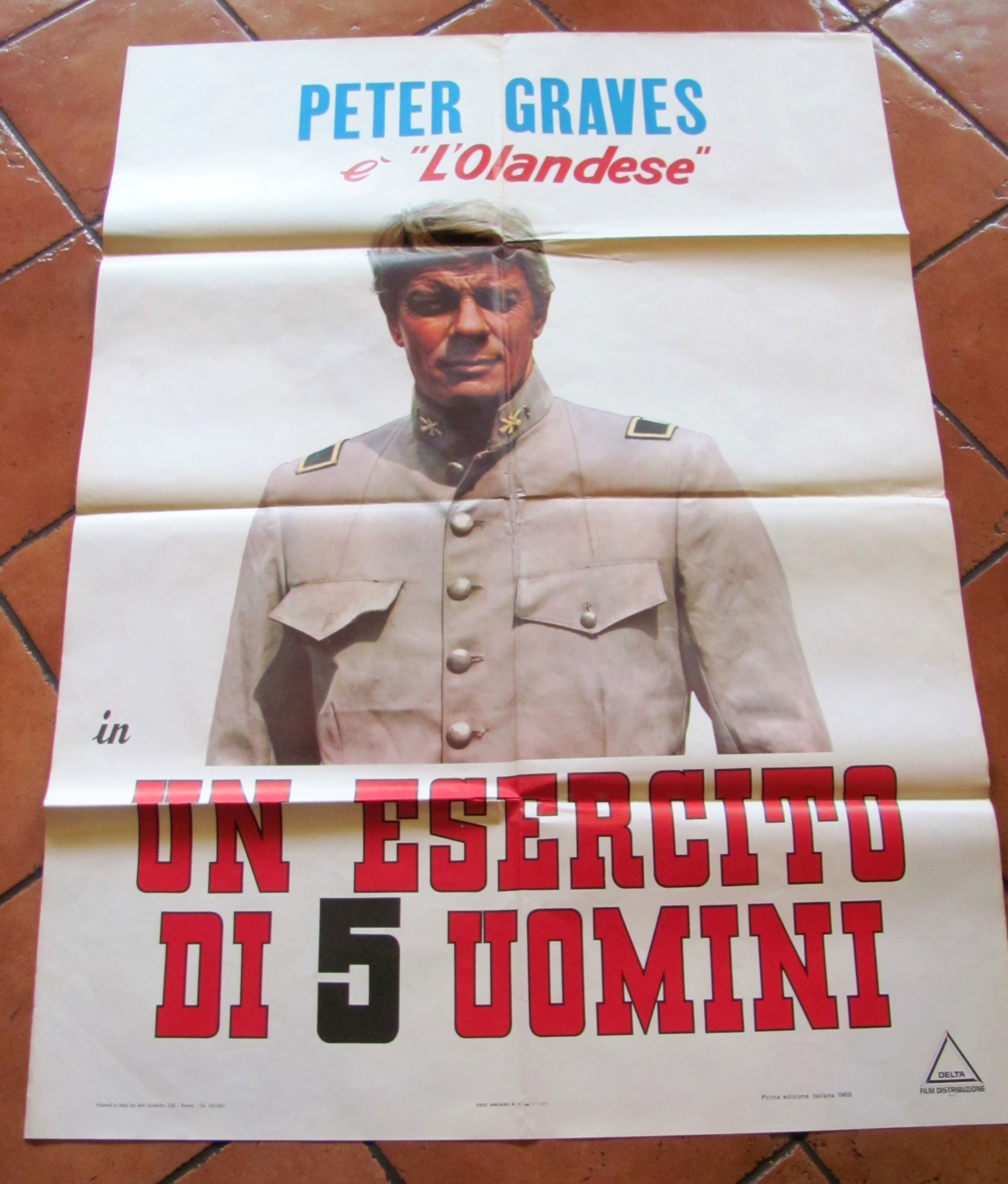 Manifesto UN ESERCITO DI 5 UOMINI - Peter GRAVES è …