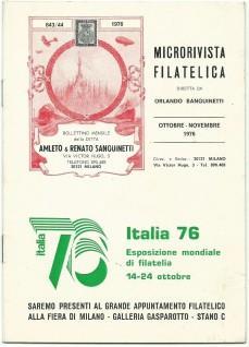 Microrivista Filatelica Sanguinetti N.643/44. 1976. Bollettino Mensile