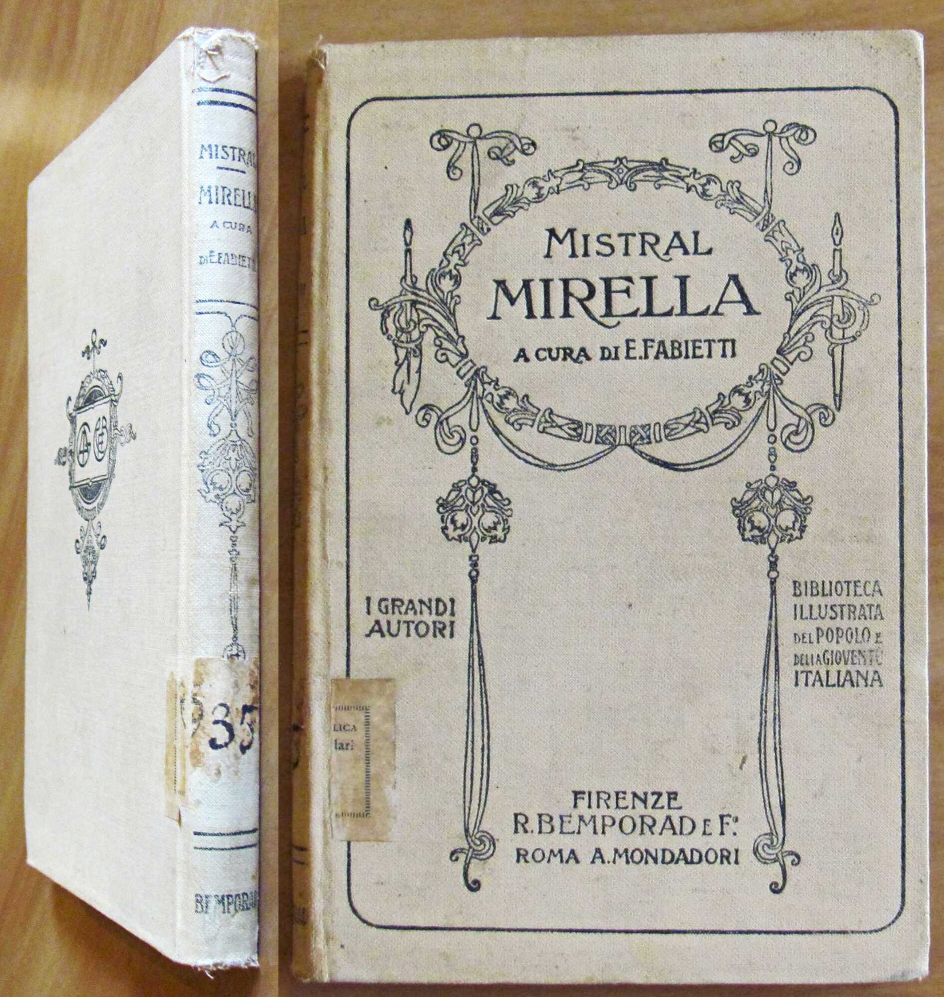 MIRELLA - Coll I Grandi Autori, 1920 - ill. TERZI