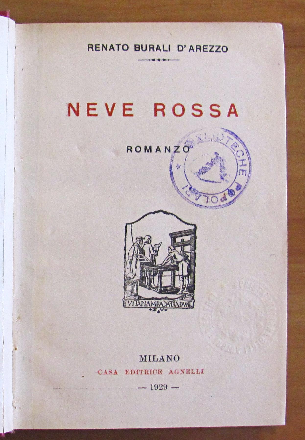 NEVE ROSSA - Collana ROMANZI D'OGGI