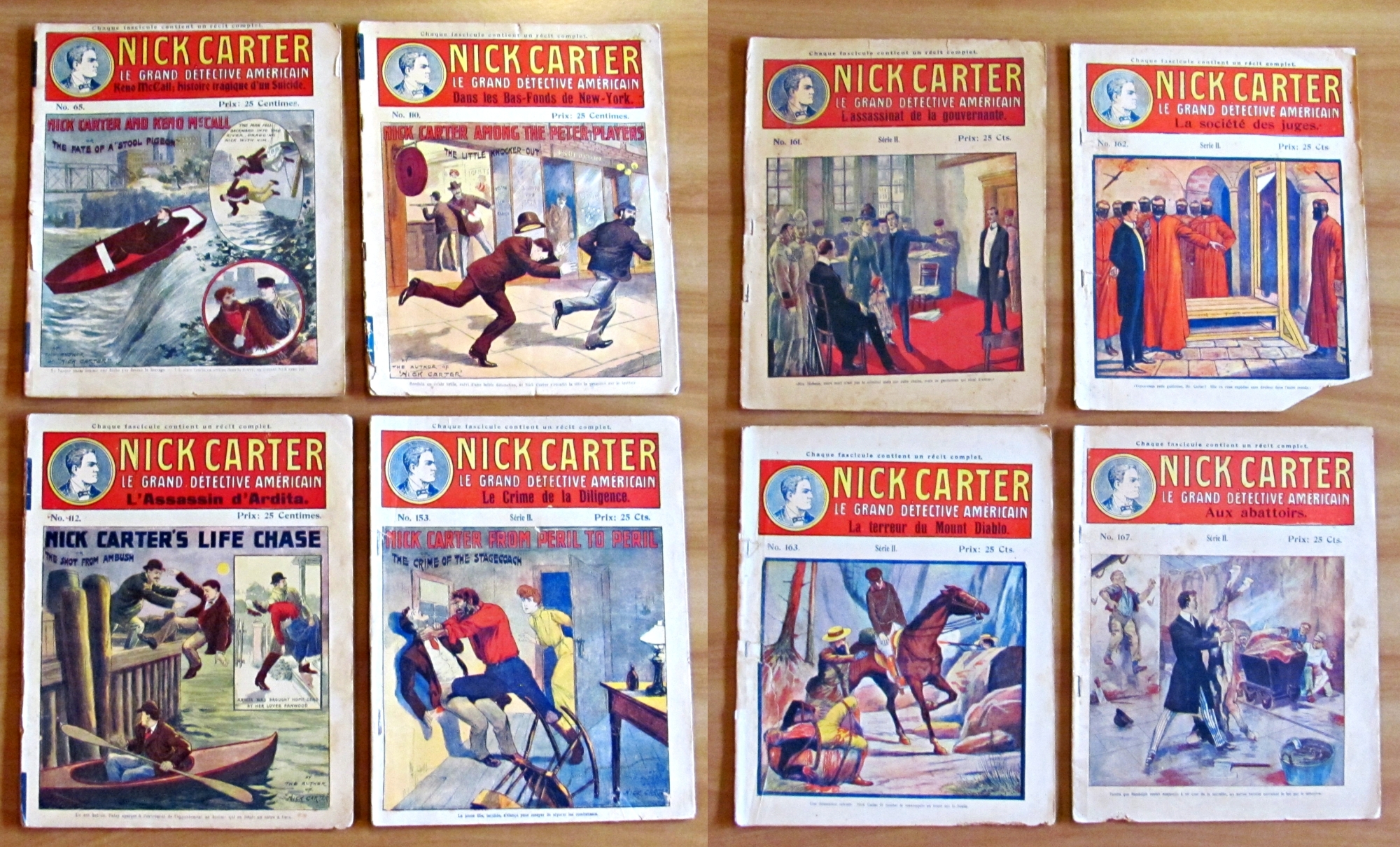 NICK CARTER Le Grand Detective Americain - Lotto di 8 …