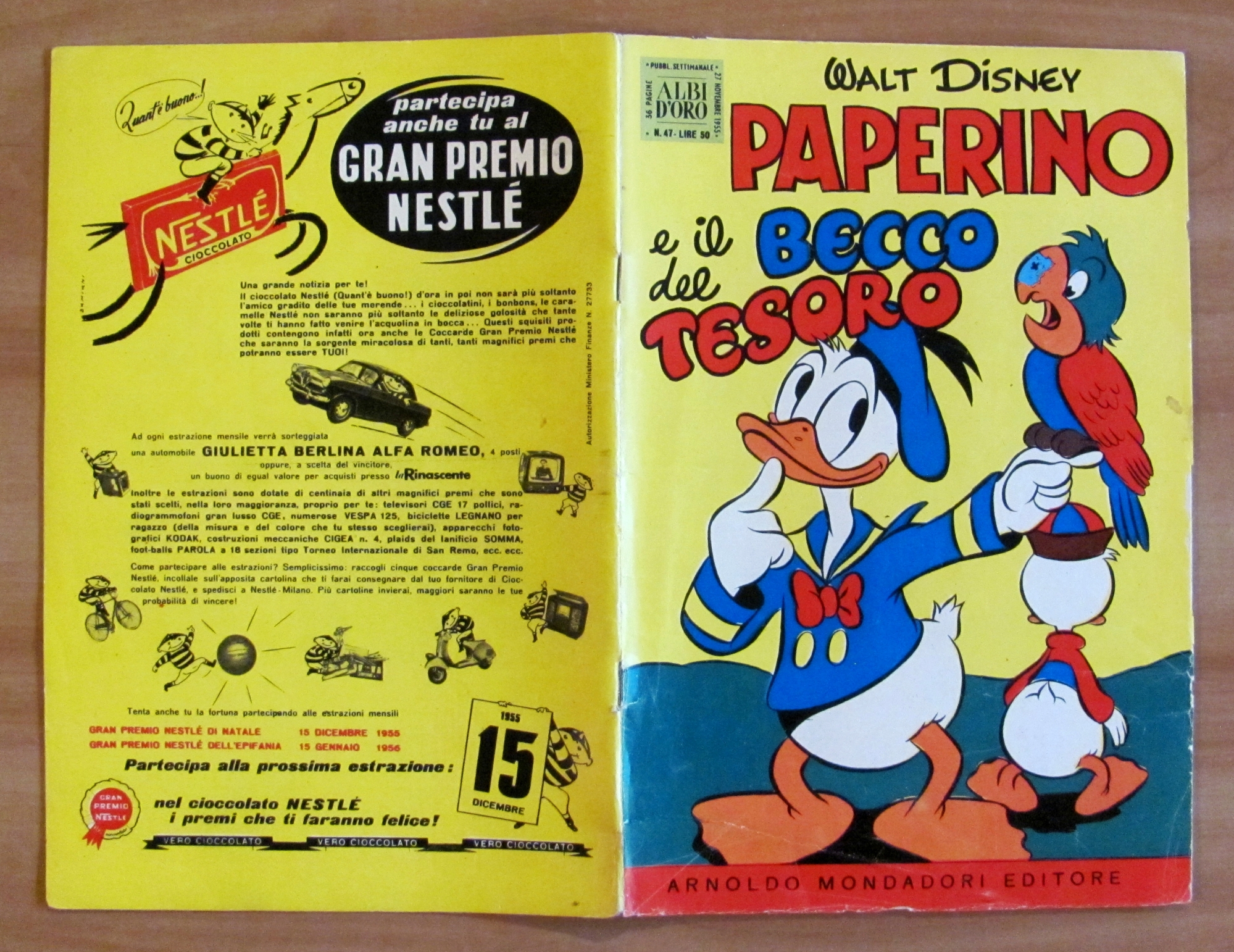 PAPERINO E IL BECCO DEL TESORO - Albo d'Oro N.47, …