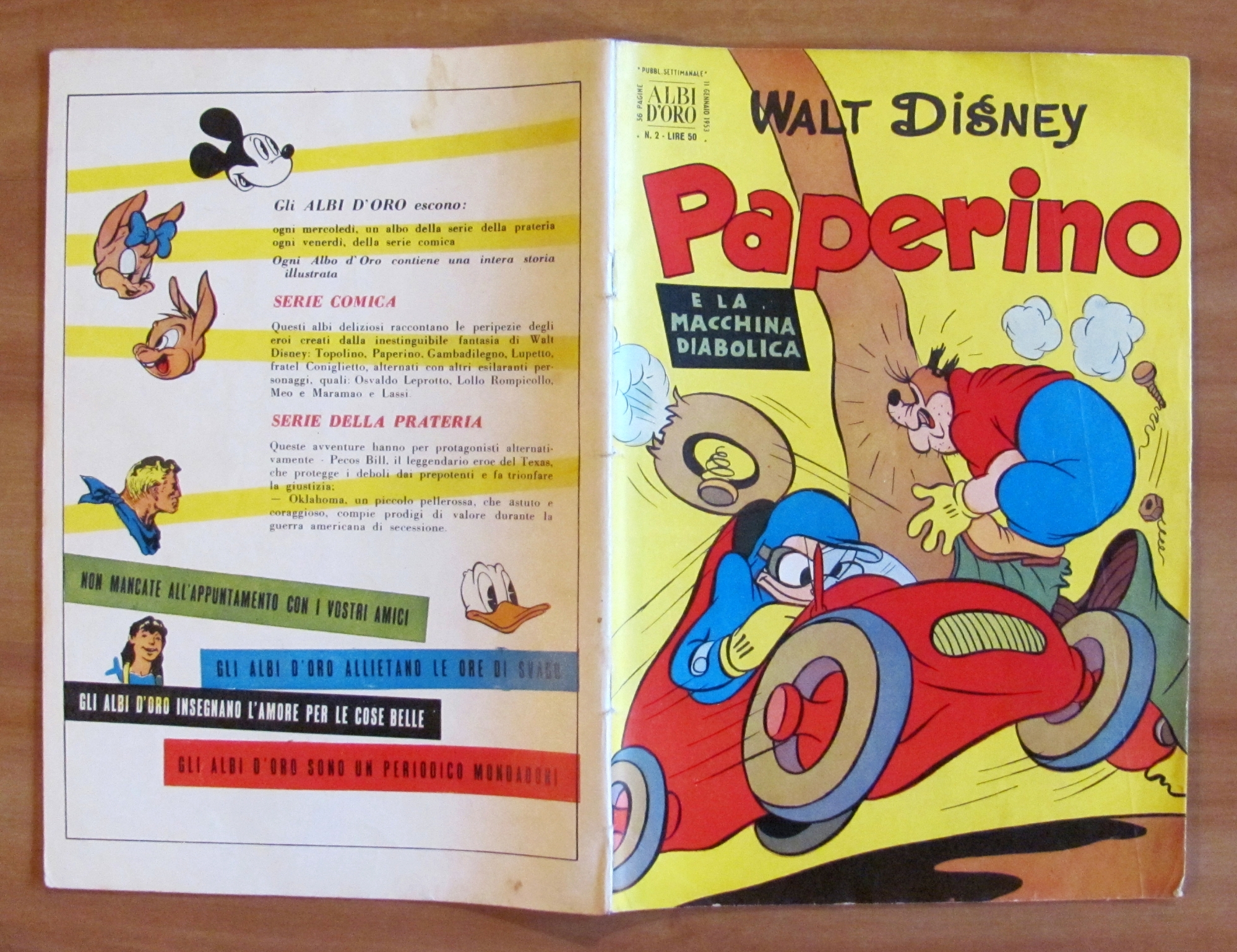 PAPERINO E LA MACCHINA DIABOLICA - Albo d'Oro N.2,1953