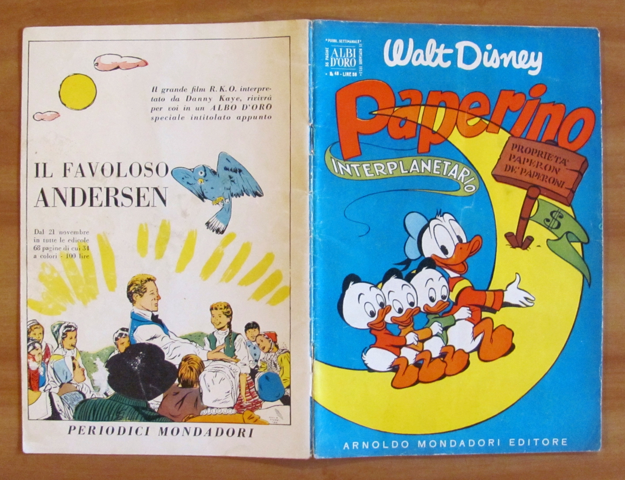 PAPERINO INTERPLANETARIO - Albo d'Oro N.48, 1953