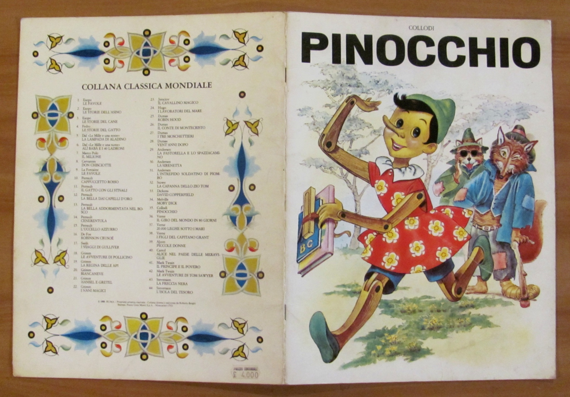 PINOCCHIO - Collana Classica Mondiale N.35, 1988 - ill. LIVRAGHI