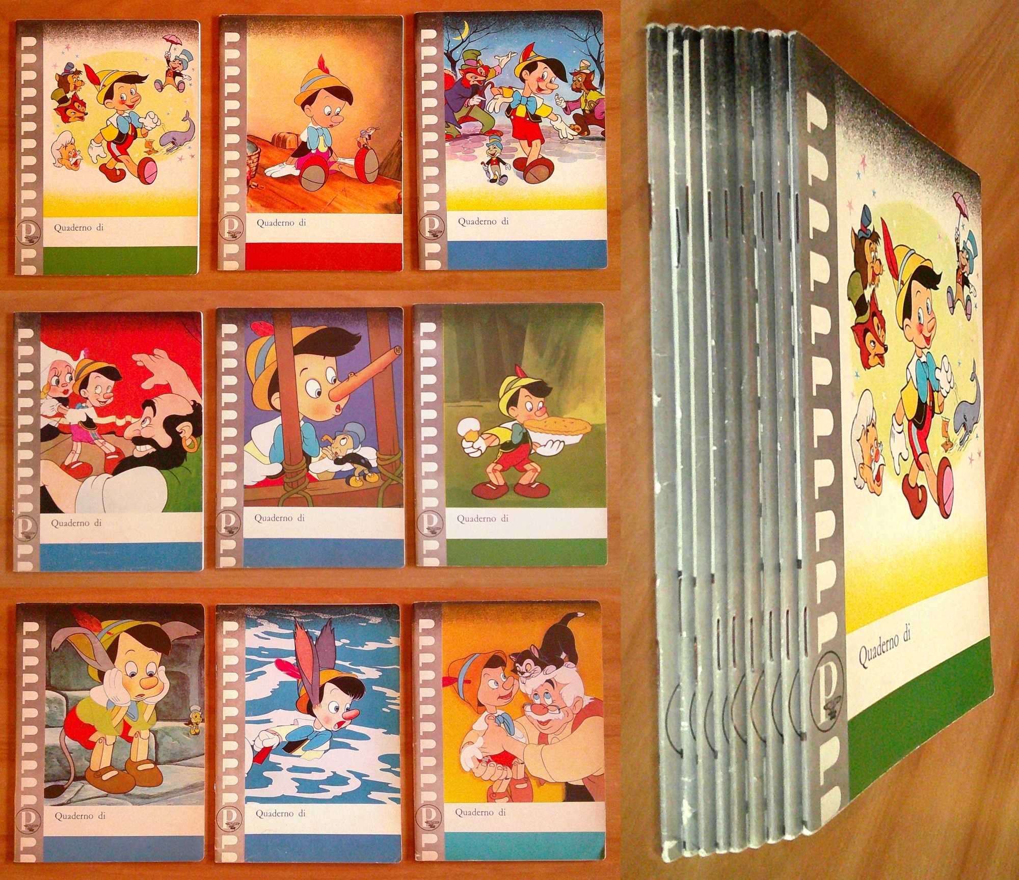 PINOCCHIO - Serie Completa di 9 Quaderni, anni '70 - …