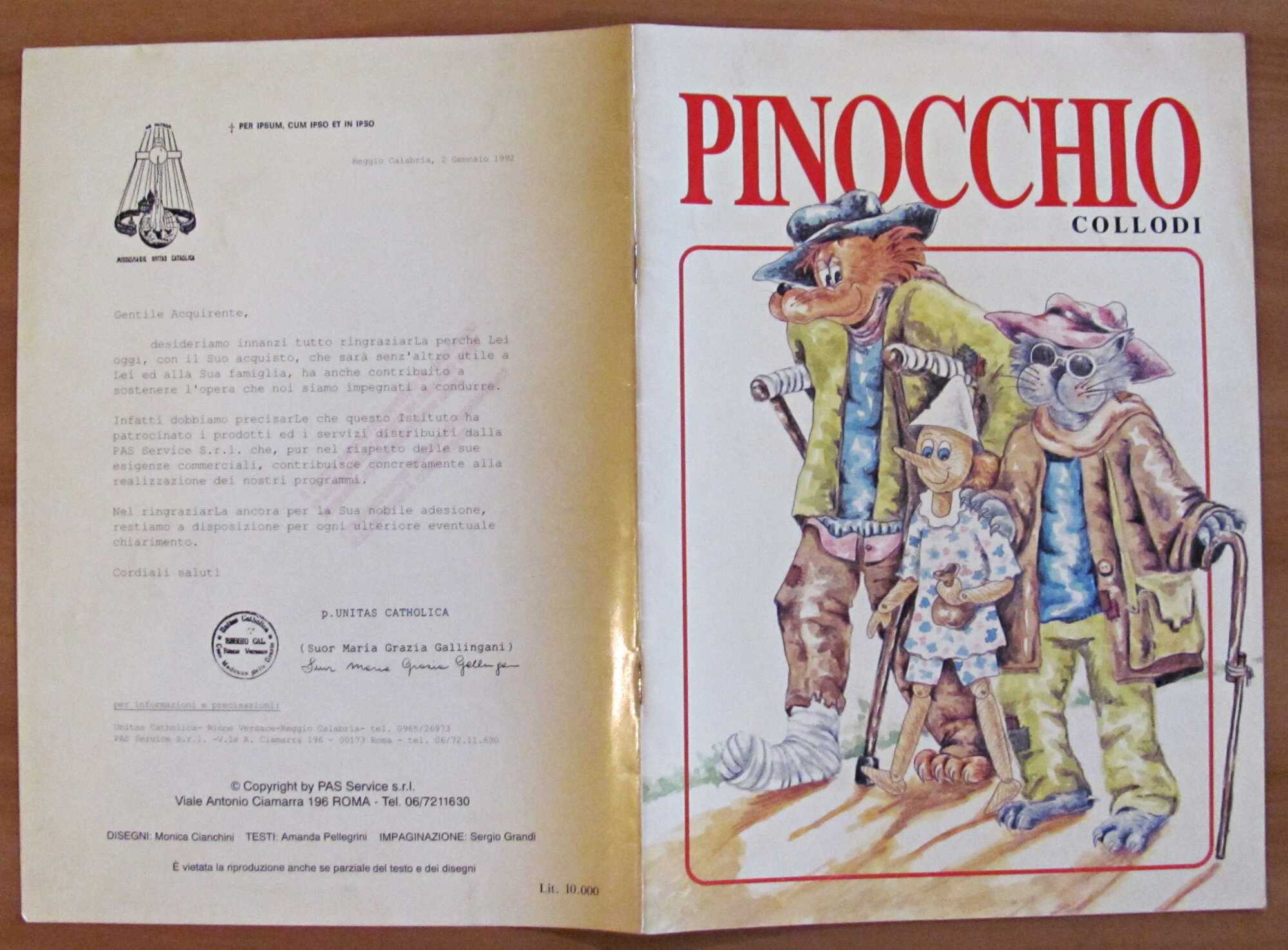 PINOCCHIO, 1992 - ill. CIANCHINI