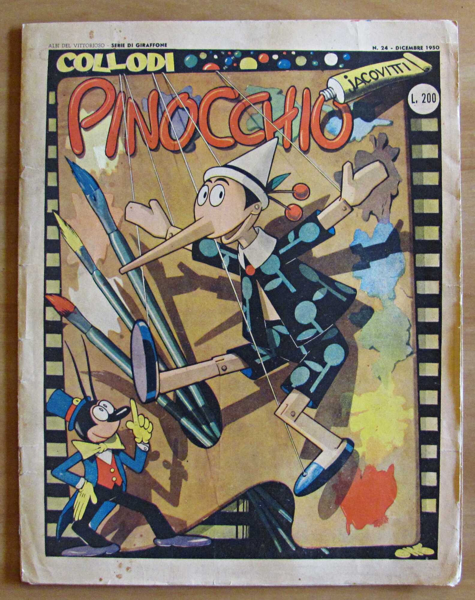 PINOCCHIO Albi del Vittorioso - Serie Giraffone N.24, 1950