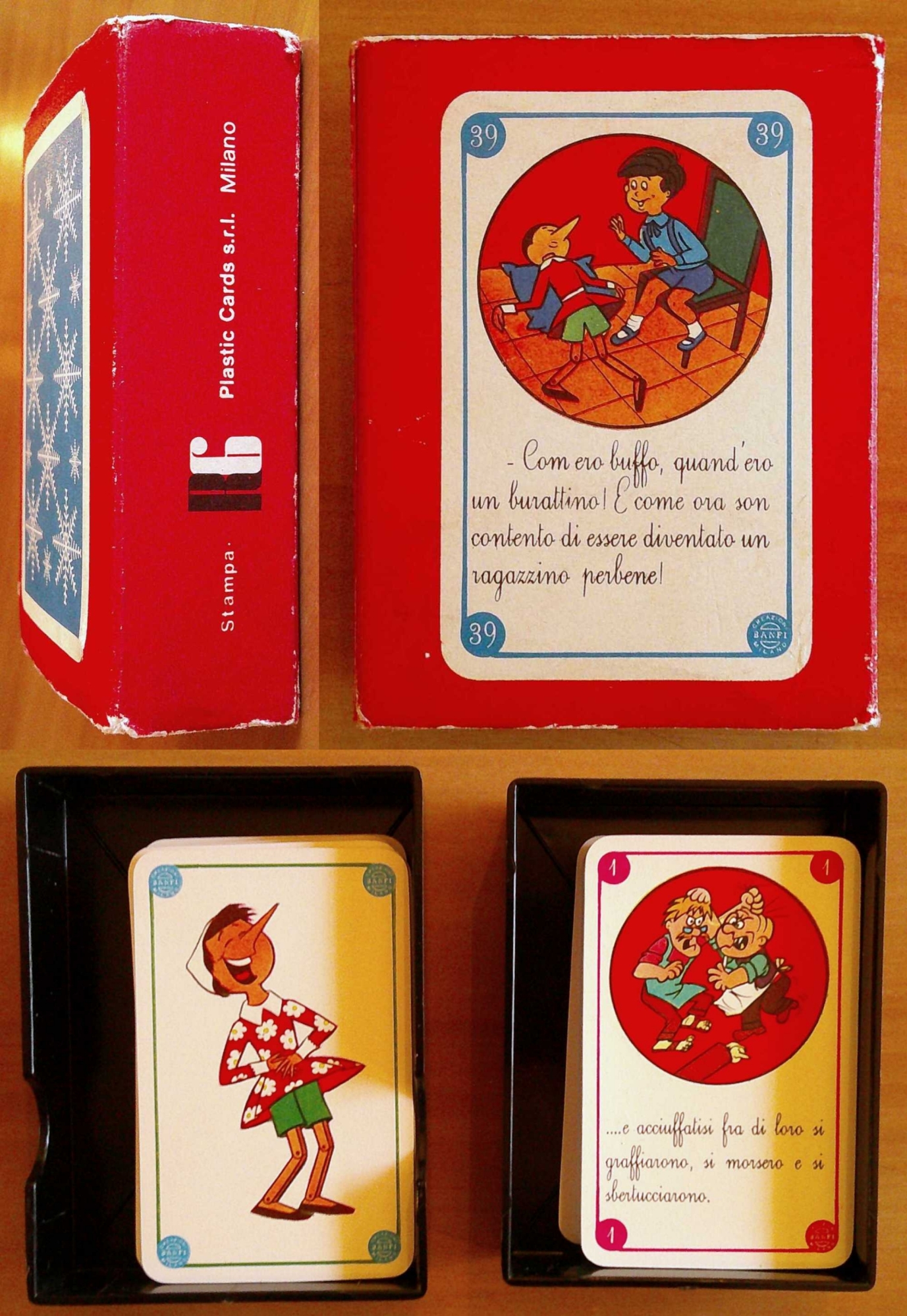 PINOCCHIO CHE RIDE O PEPATENCIA Carte da gioco in Scatola …