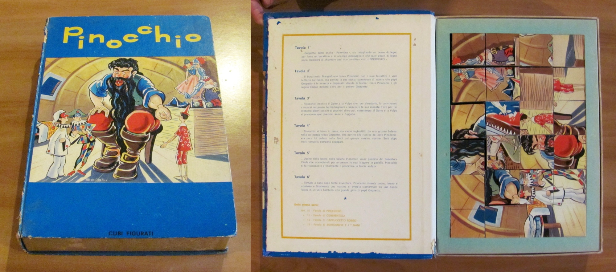 PINOCCHIO Cubi Figurati, primi anni '60 - ill SPIGHI in …