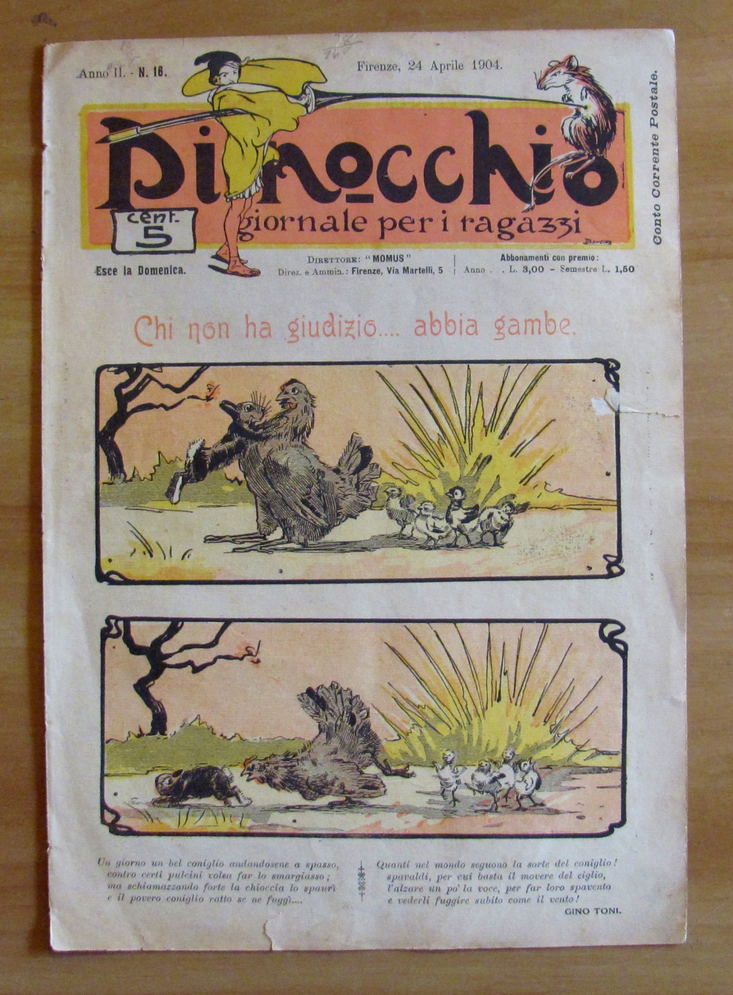 PINOCCHIO Giornale per i Ragazzi N.16, 1904