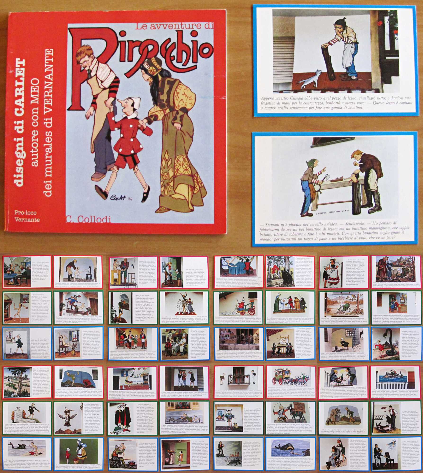 PINOCCHIO: I MURALES DI VERNANTE - Catalogo+50 Cartoline - ill. …