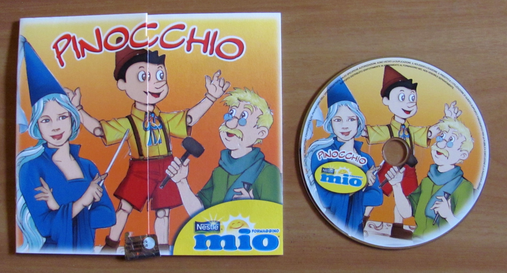 PINOCCHIO Libro illustrato + CD - FORMAGGINO MIO, anni '80