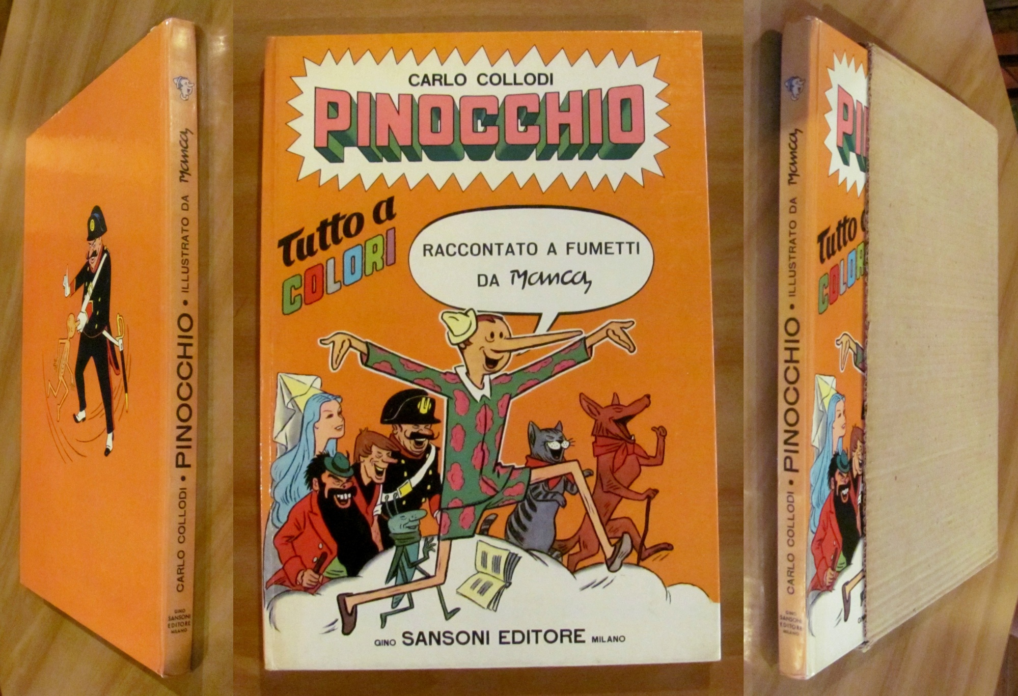 PINOCCHIO Racconatato a Fumetti da MANCA, I ed. 1967