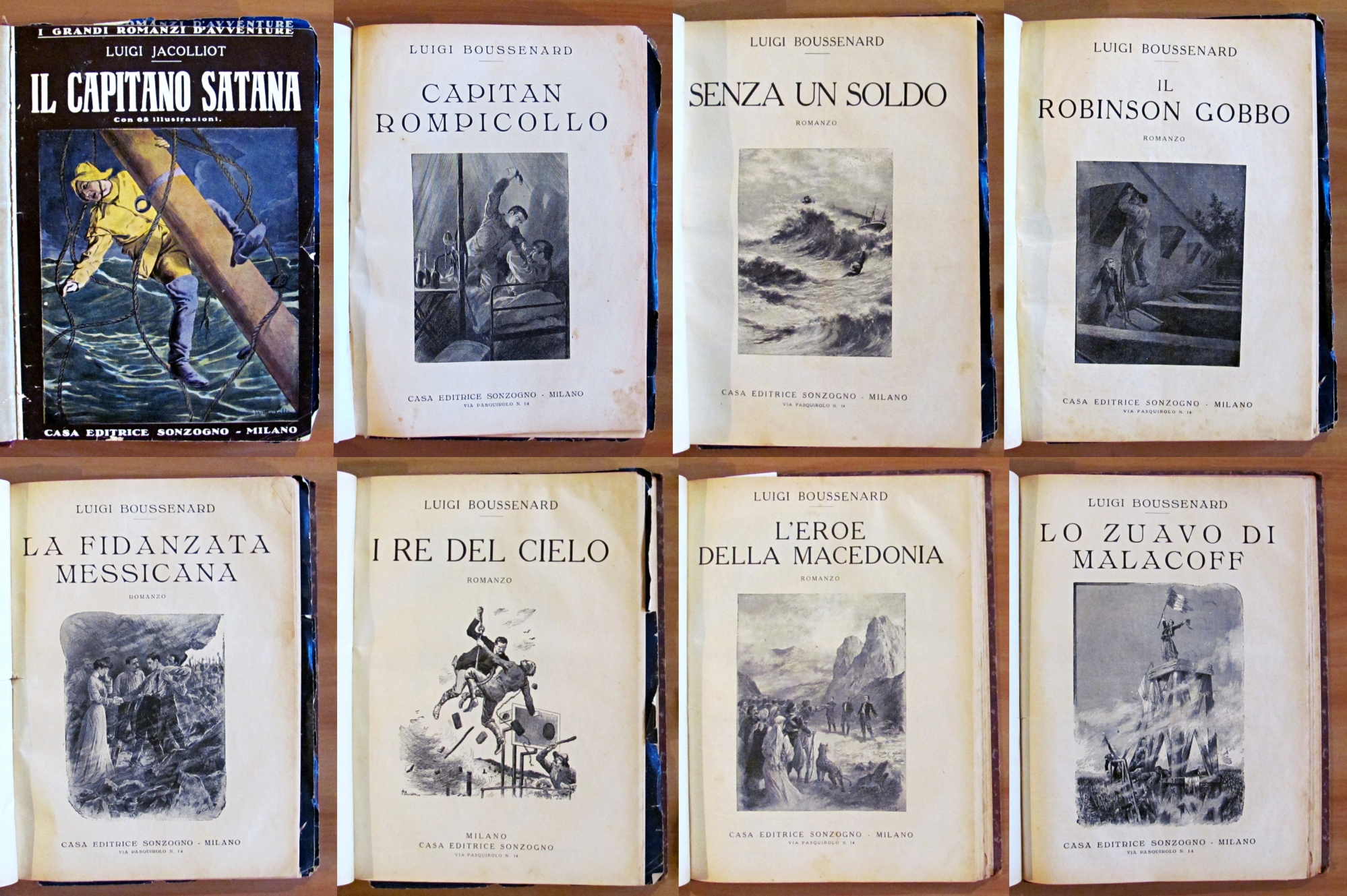 Raccolta di 7 racconti di BOUSSENARD + 1 di JACOLLIOT