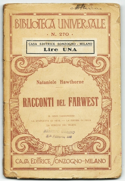 RACCONTI DEL FARWEST - Collana "Biblioteca Universale" N.270
