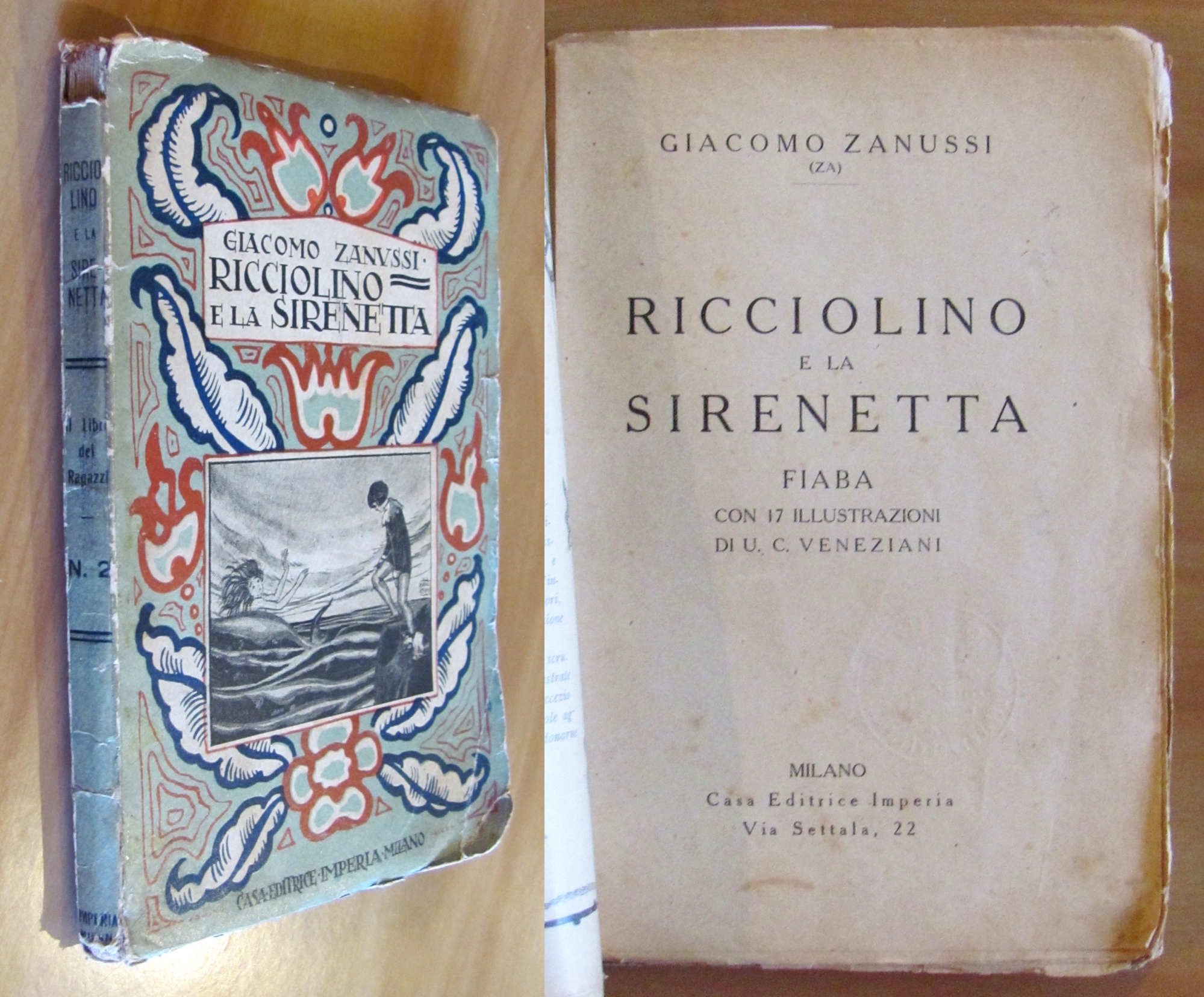 RICCIOLINO E LA SIRENETTA, 1923 ill. di VENEZIANI