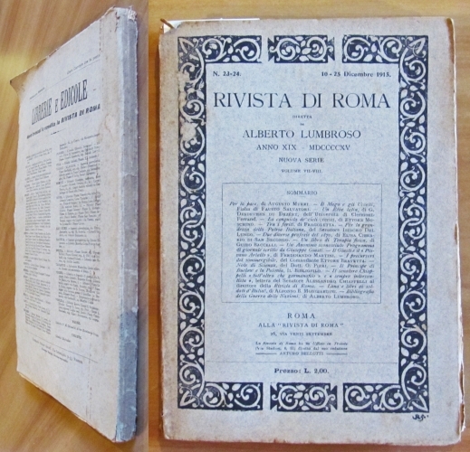 RIVISTA DI ROMA N.23-24 Anno XIX, Dicembre 1915